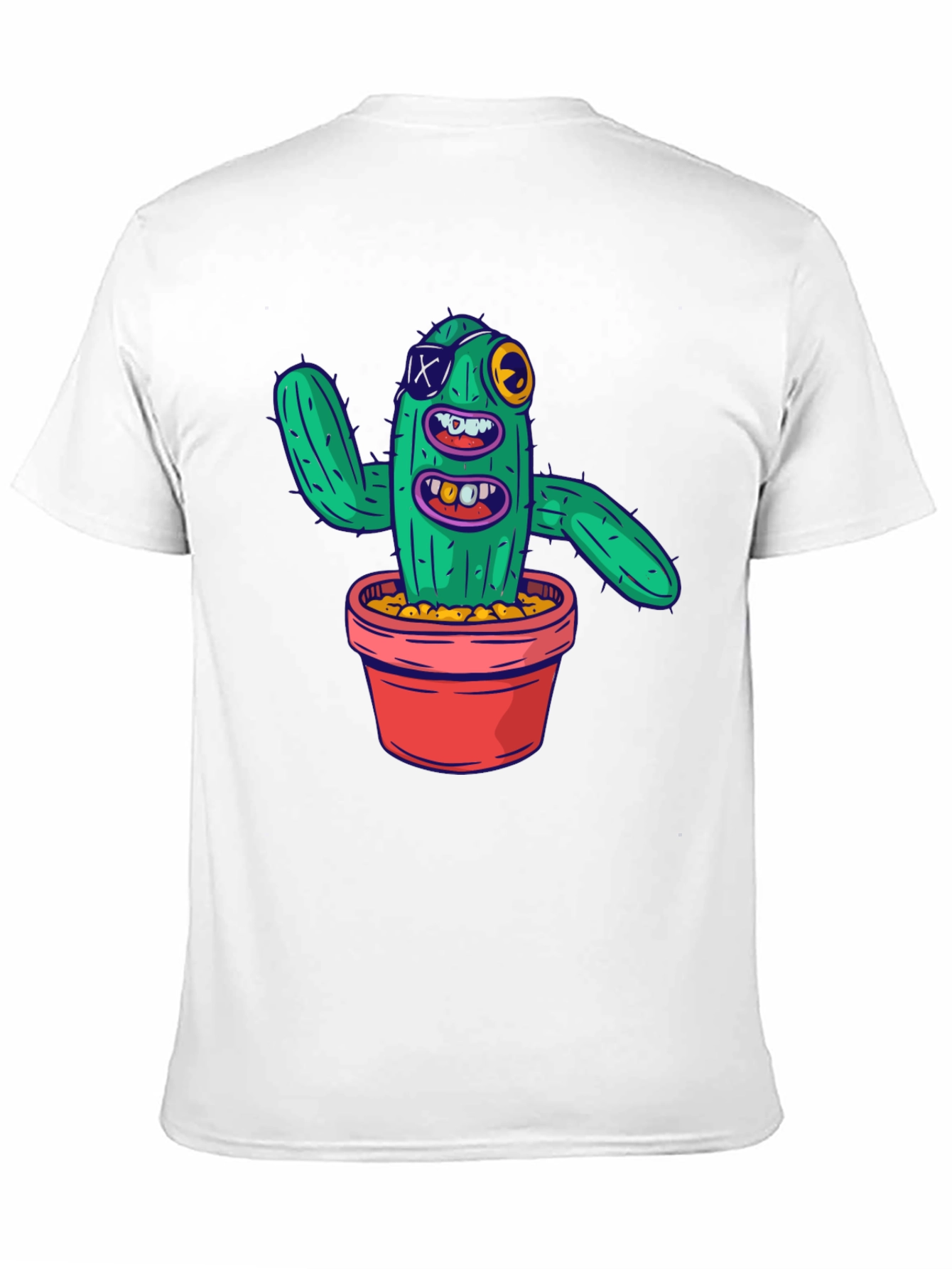 Funny Cactus Graphic T-Shirt - Mens Black Tee