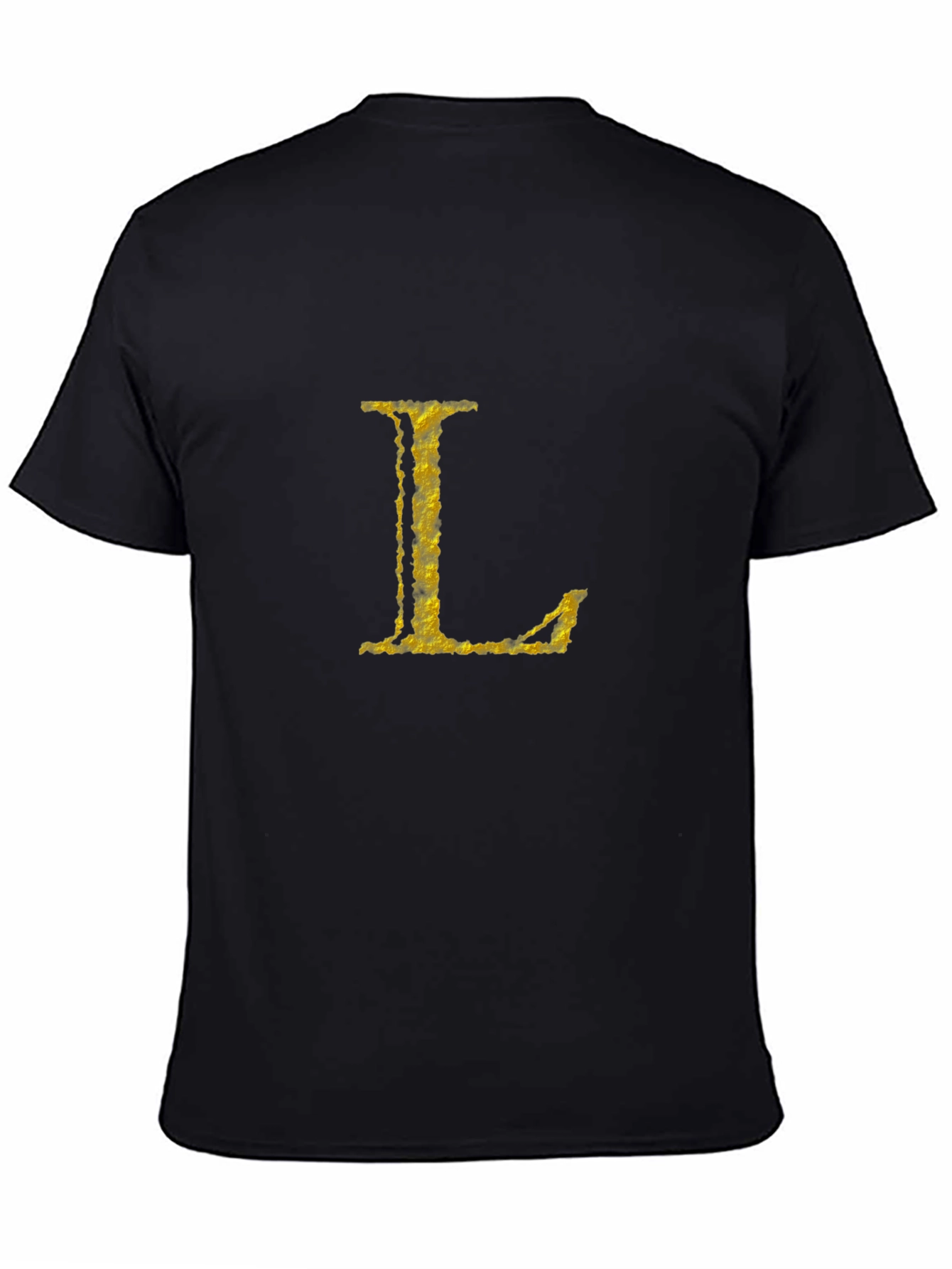 Gold Letter L Black T-Shirt