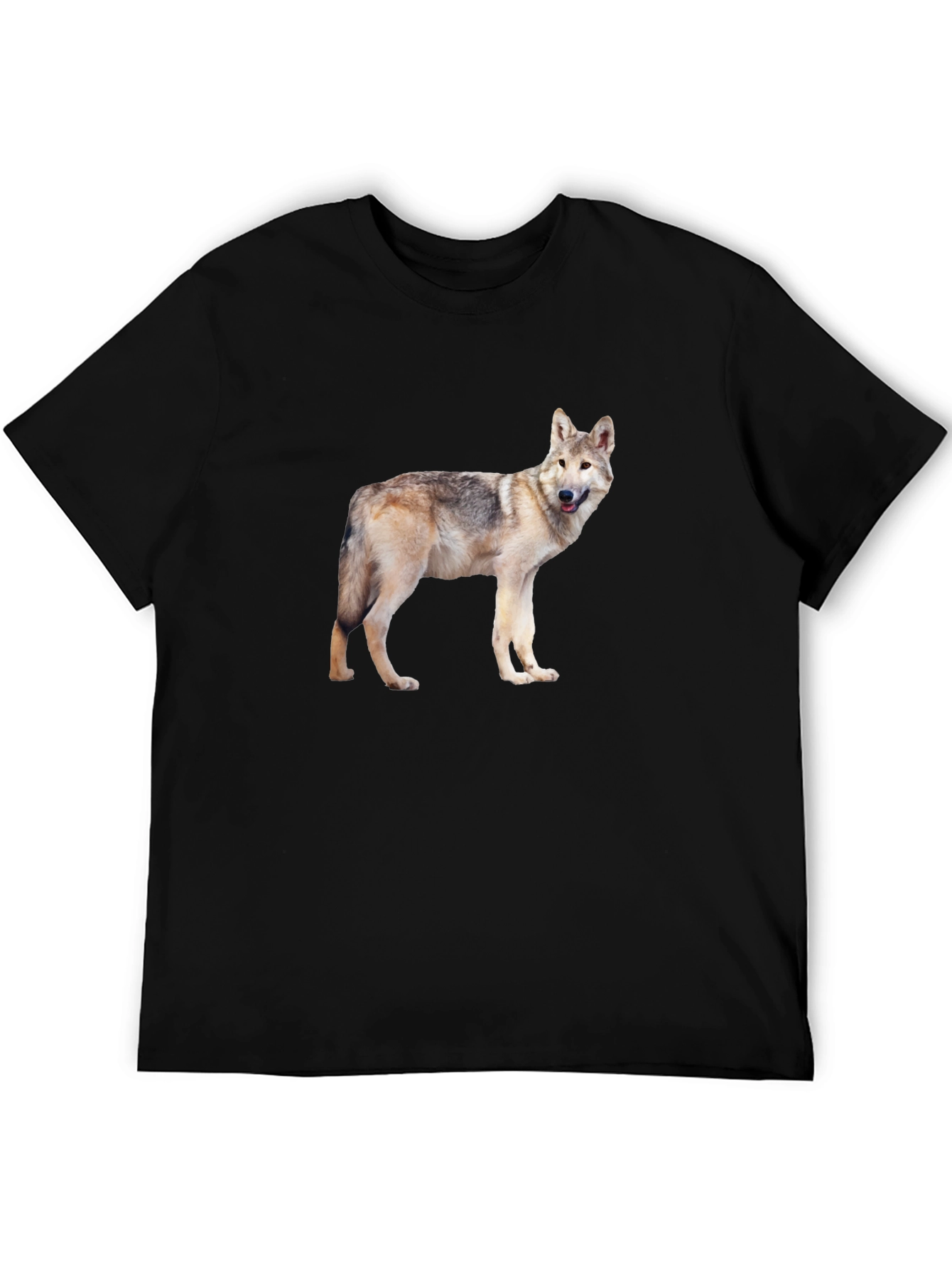 Wolf Graphic Tee - Black Casual T-Shirt