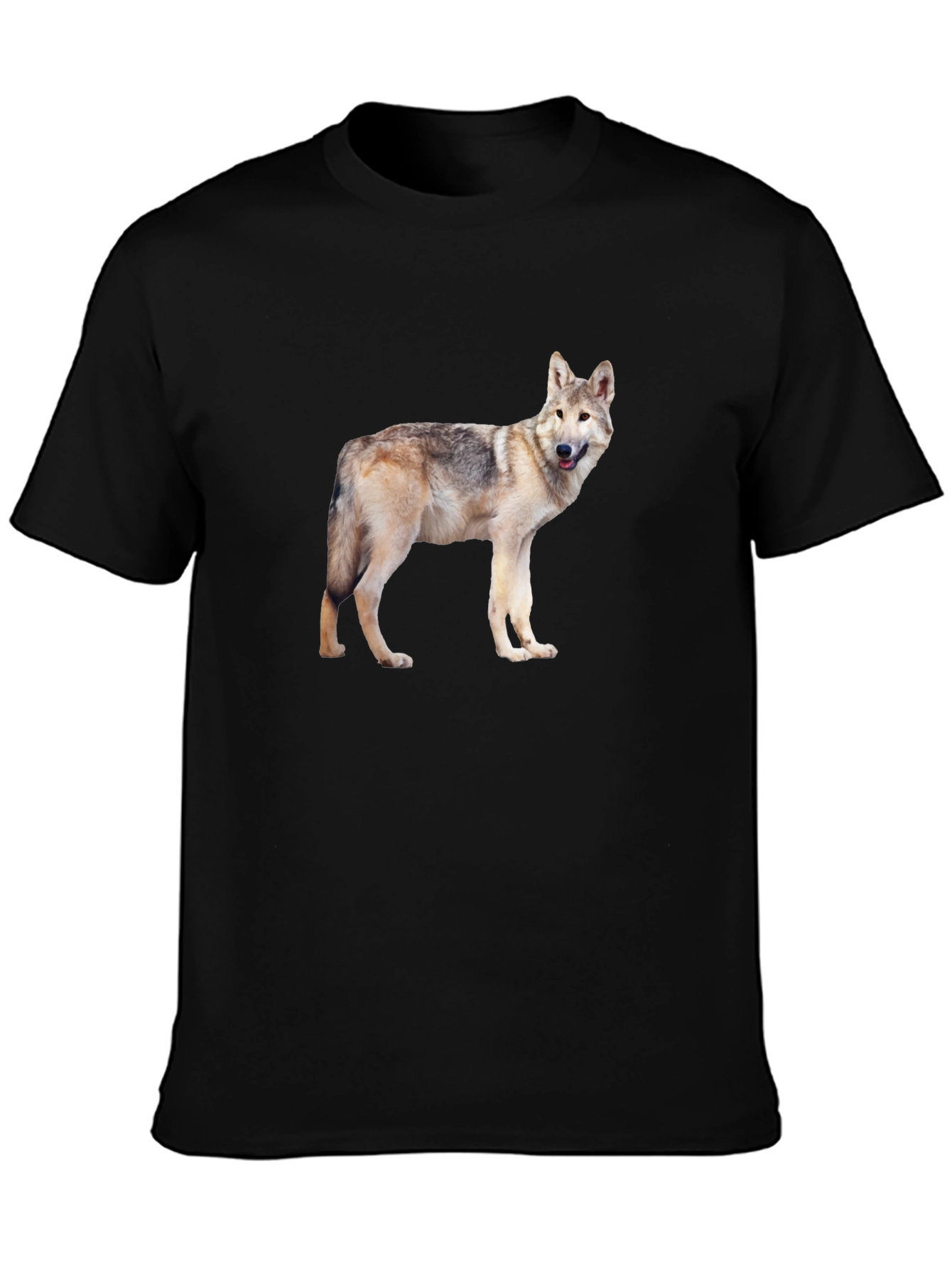 Wolf Graphic Tee - Black Casual T-Shirt