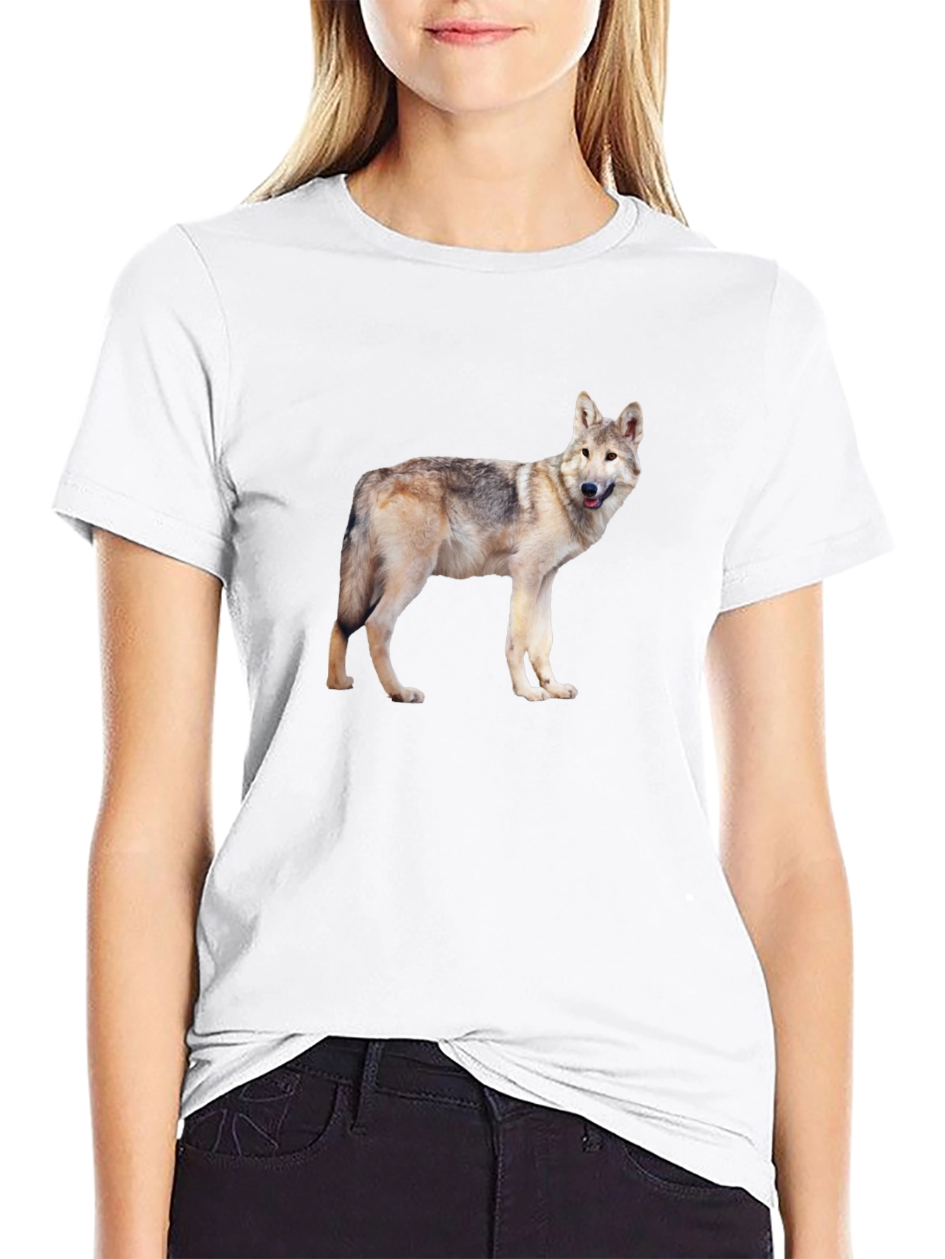 Wolf Graphic Tee - Black Casual T-Shirt