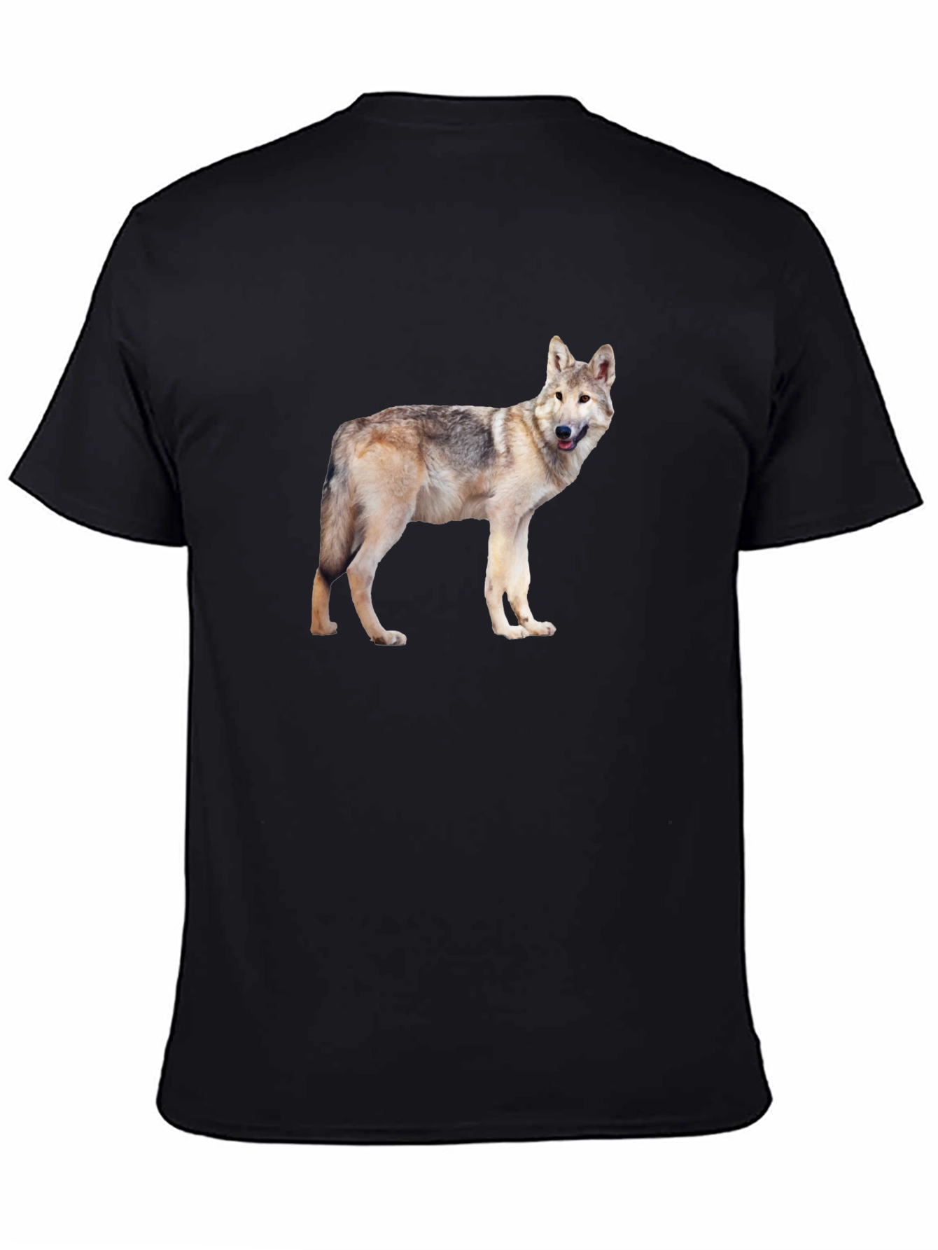 Wolf Graphic Tee - Black Casual T-Shirt
