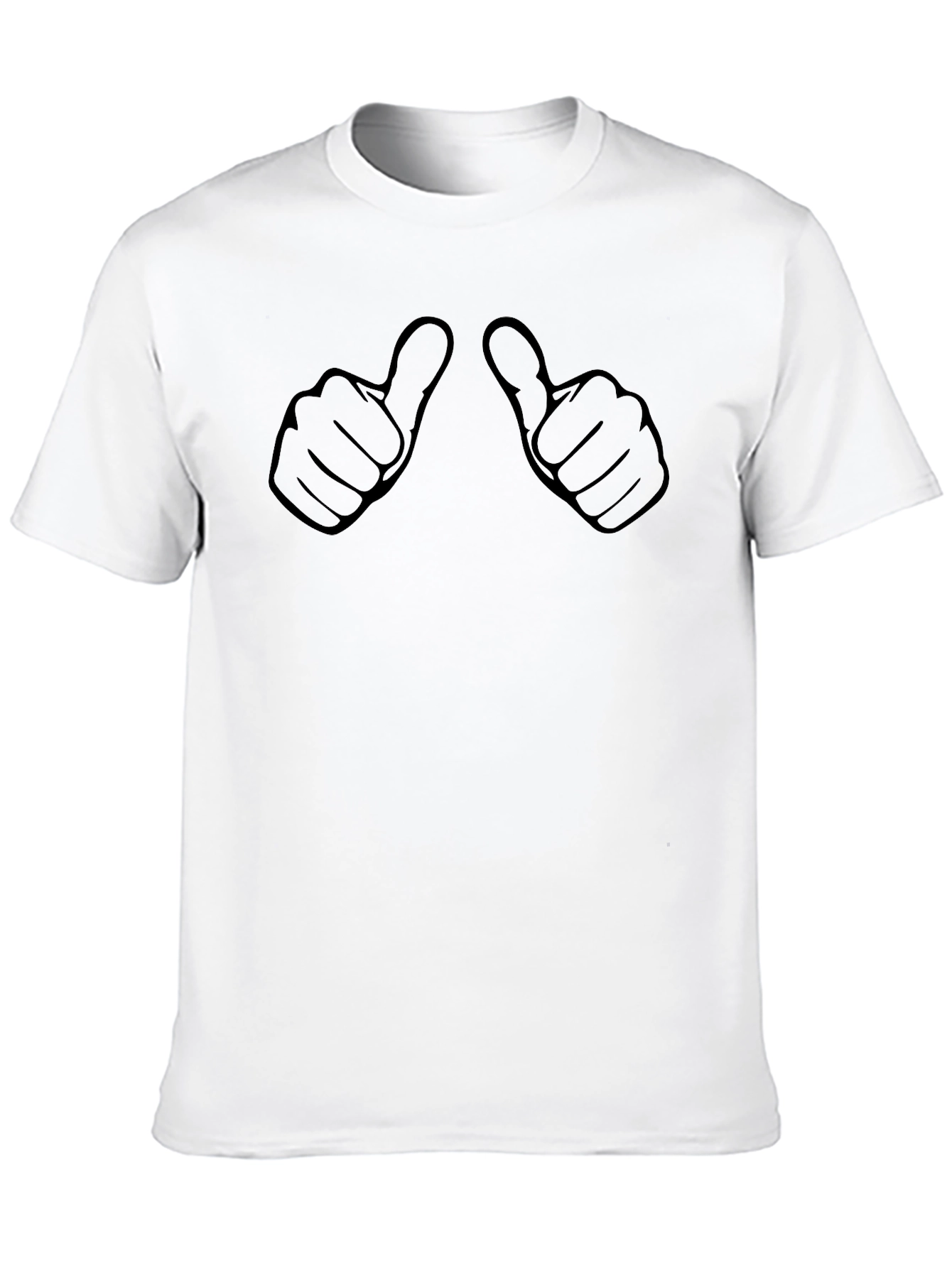 Thumbs Up Graphic Tee - Black Casual Shirt