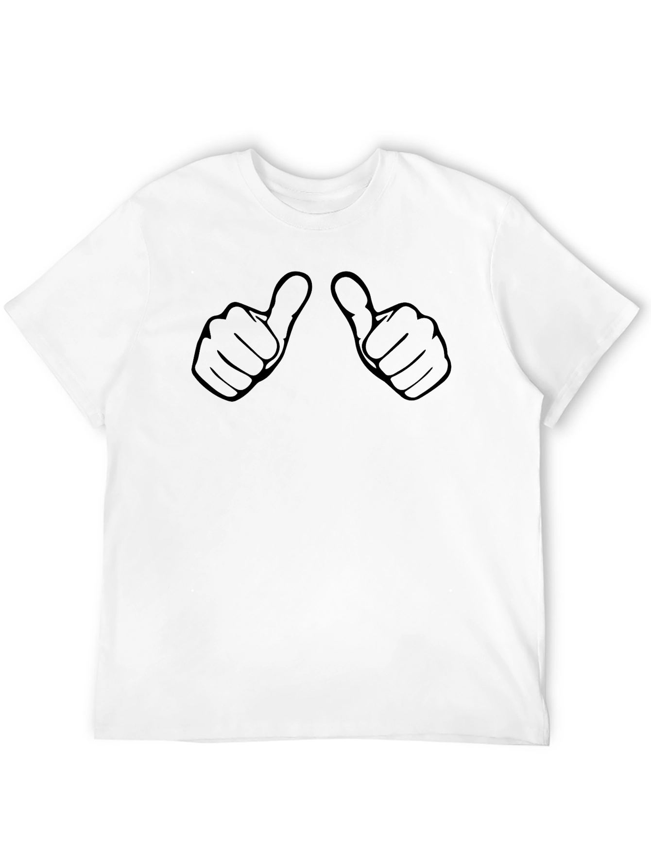 Thumbs Up Graphic Tee - Black Casual Shirt
