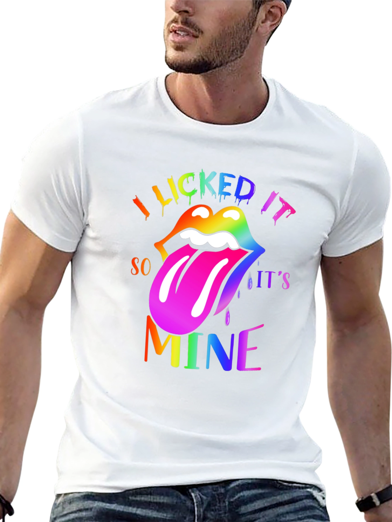 I Licked It Lips Rainbow LGBTQ T-Shirt