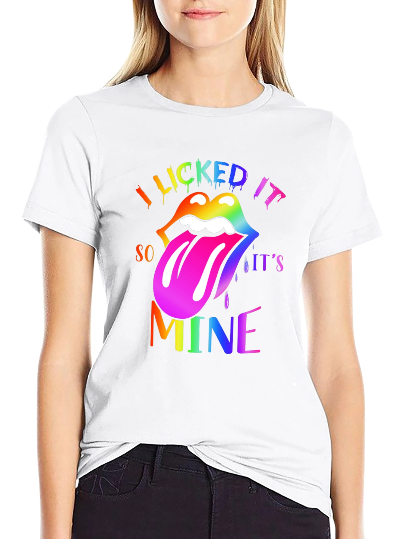 I Licked It Lips Rainbow LGBTQ T-Shirt