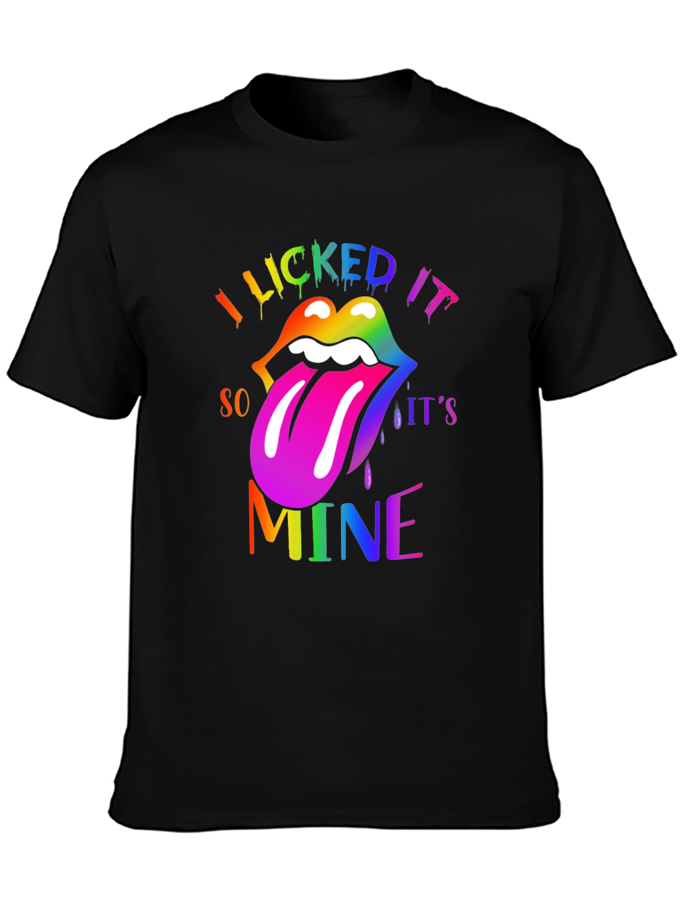 I Licked It Lips Rainbow LGBTQ T-Shirt