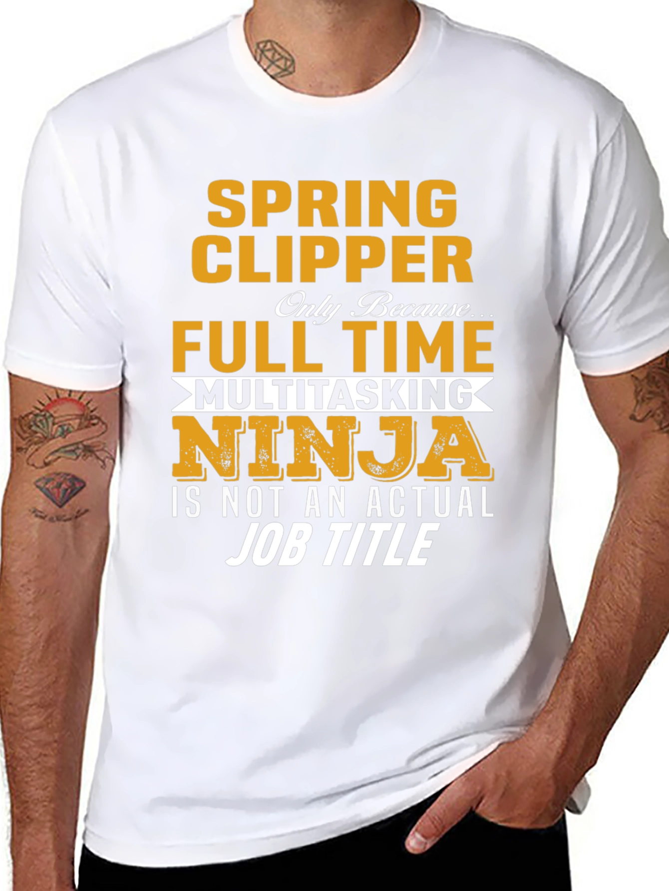Spring Clipper Full Time Multitasking Ninja Job Title T-Shirt