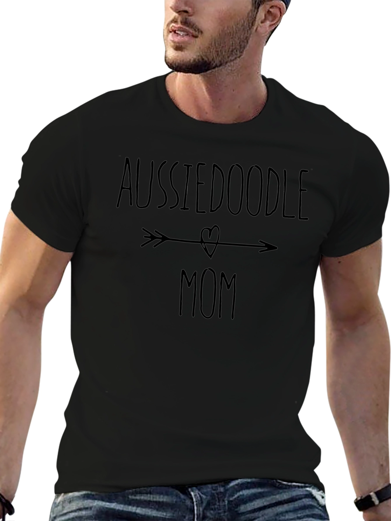 Aussiedoodle Mom T-Shirt Dog Lover Tee Casual Wear