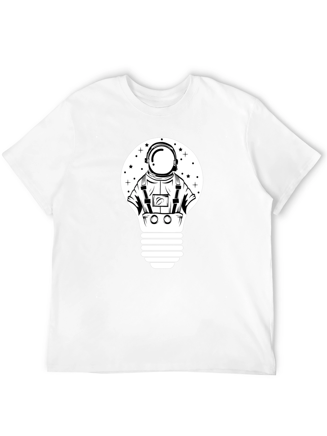 Astronaut Lightbulb Graphic Tee - Black