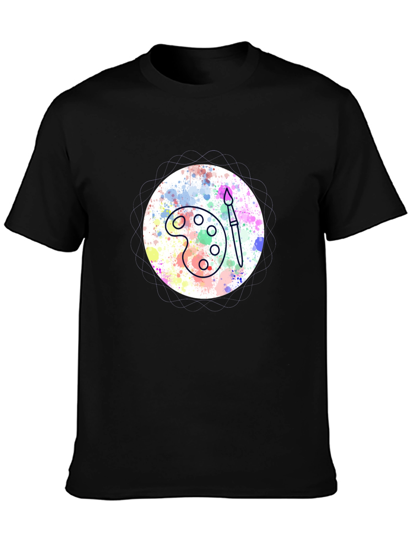 Painters Palette Tee - Artistic Black T-Shirt
