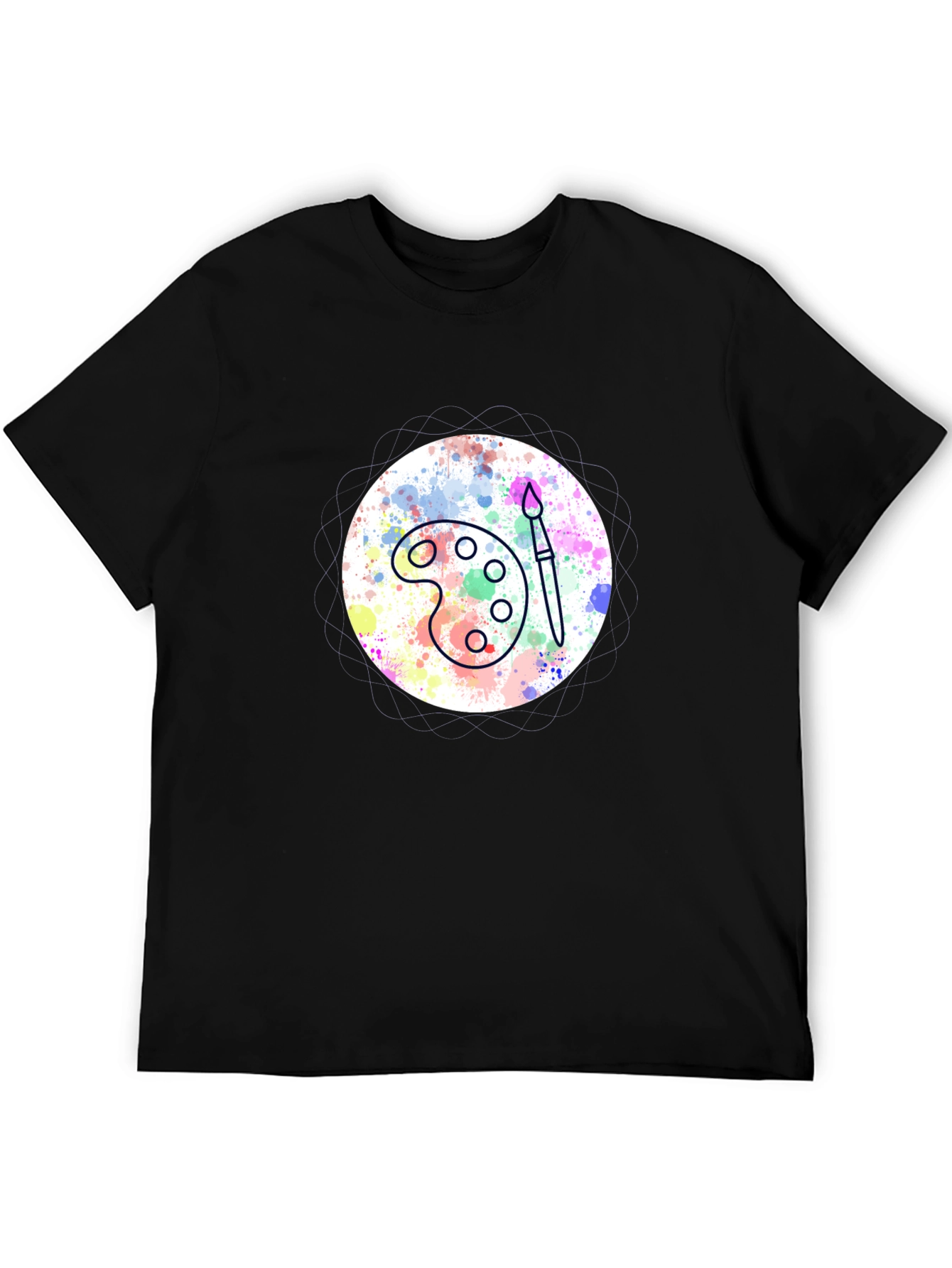 Painters Palette Tee - Artistic Black T-Shirt