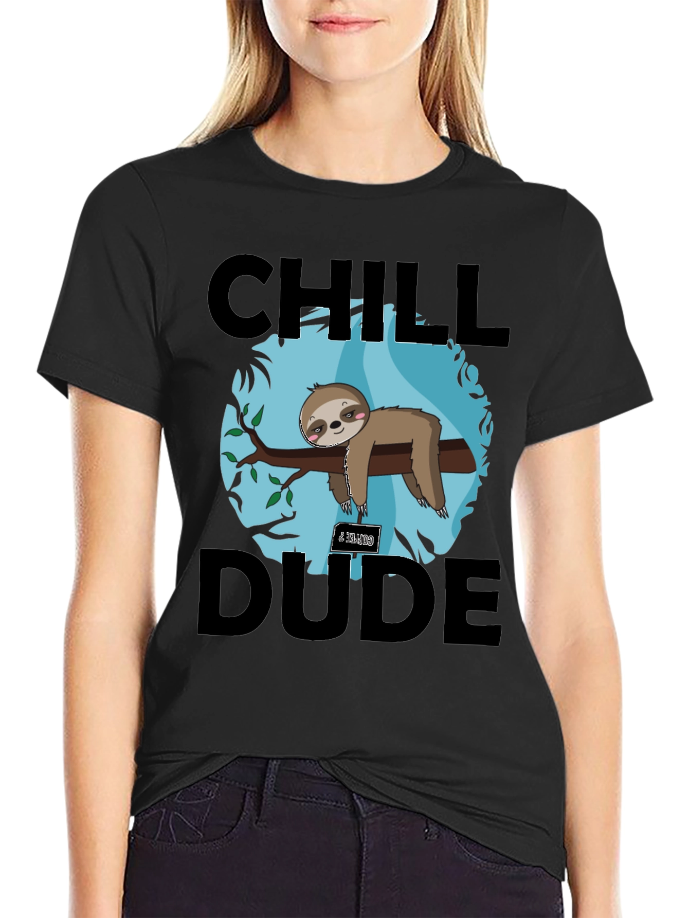 Chill Dude Sloth Graphic Tee