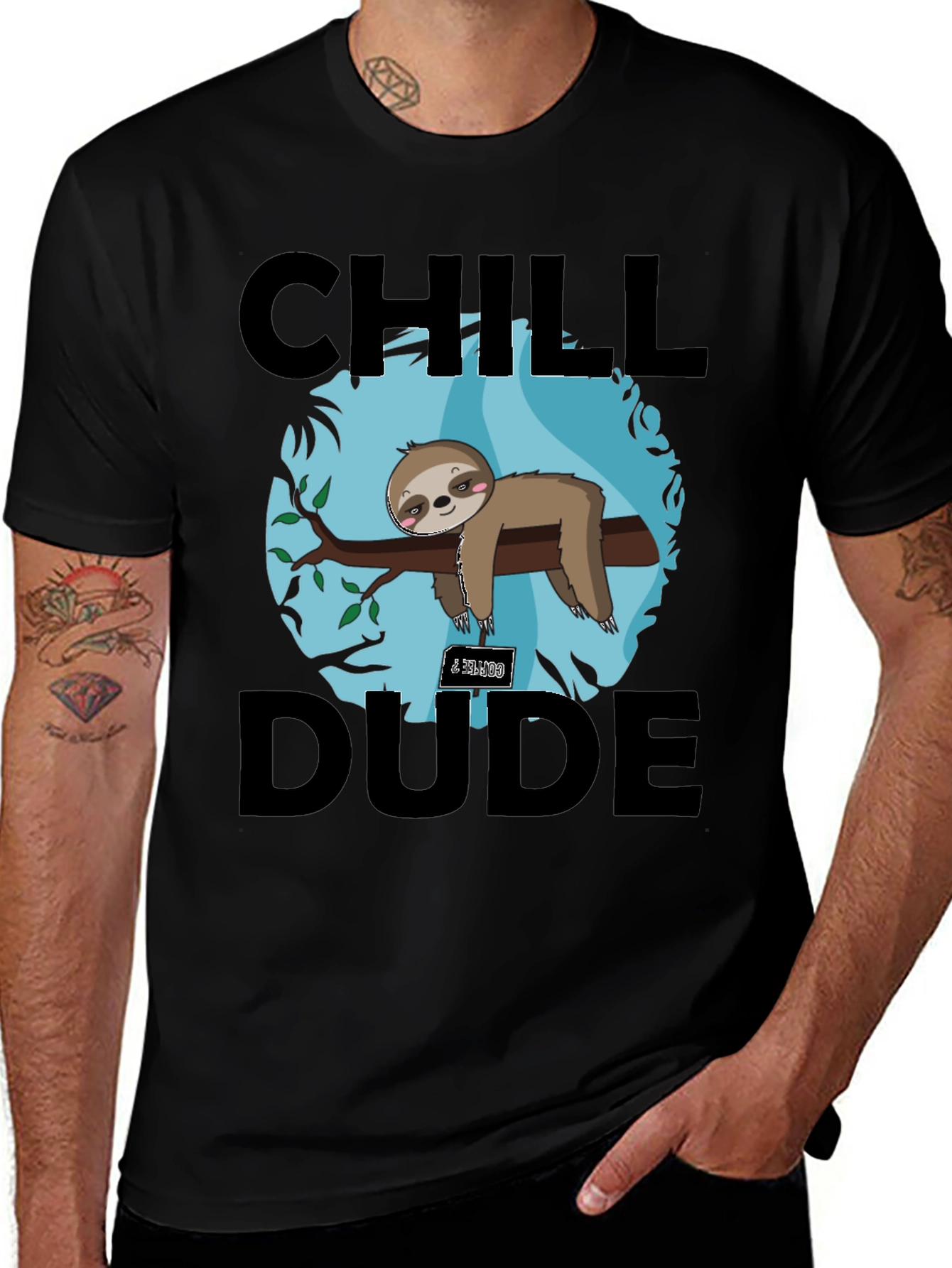Chill Dude Sloth Graphic Tee