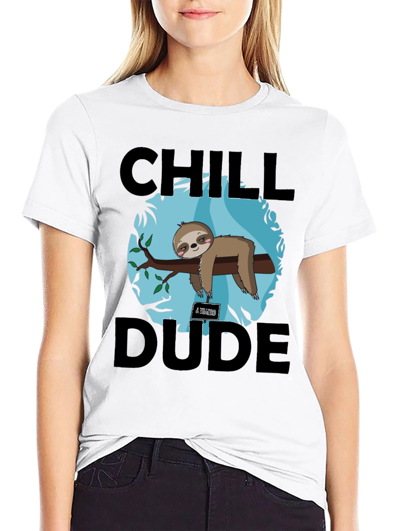 Chill Dude Sloth Graphic Tee