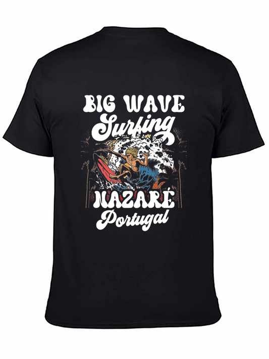 Big Wave Surfing Nazare Portugal Tee