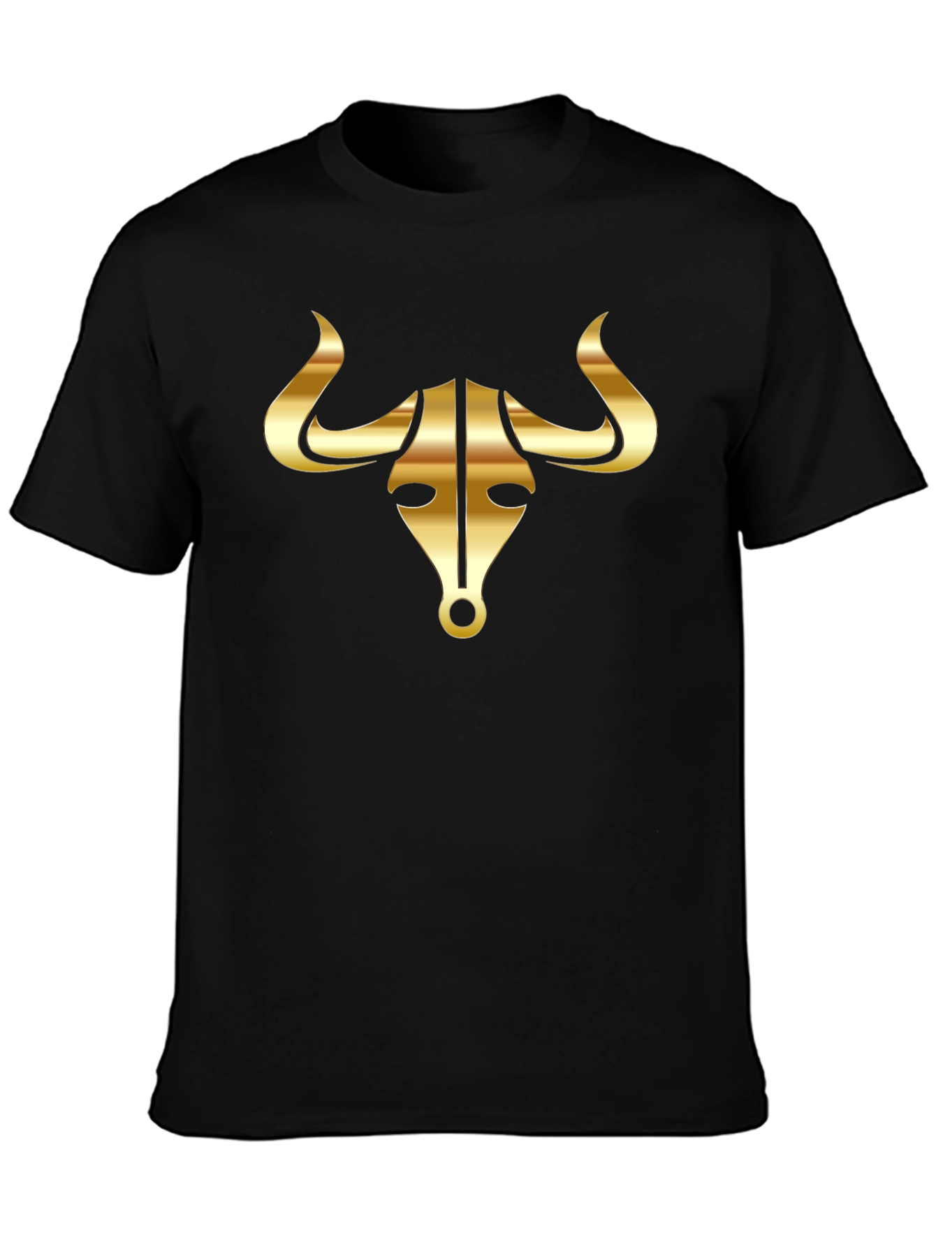 Gold Bull Graphic Black T-Shirt
