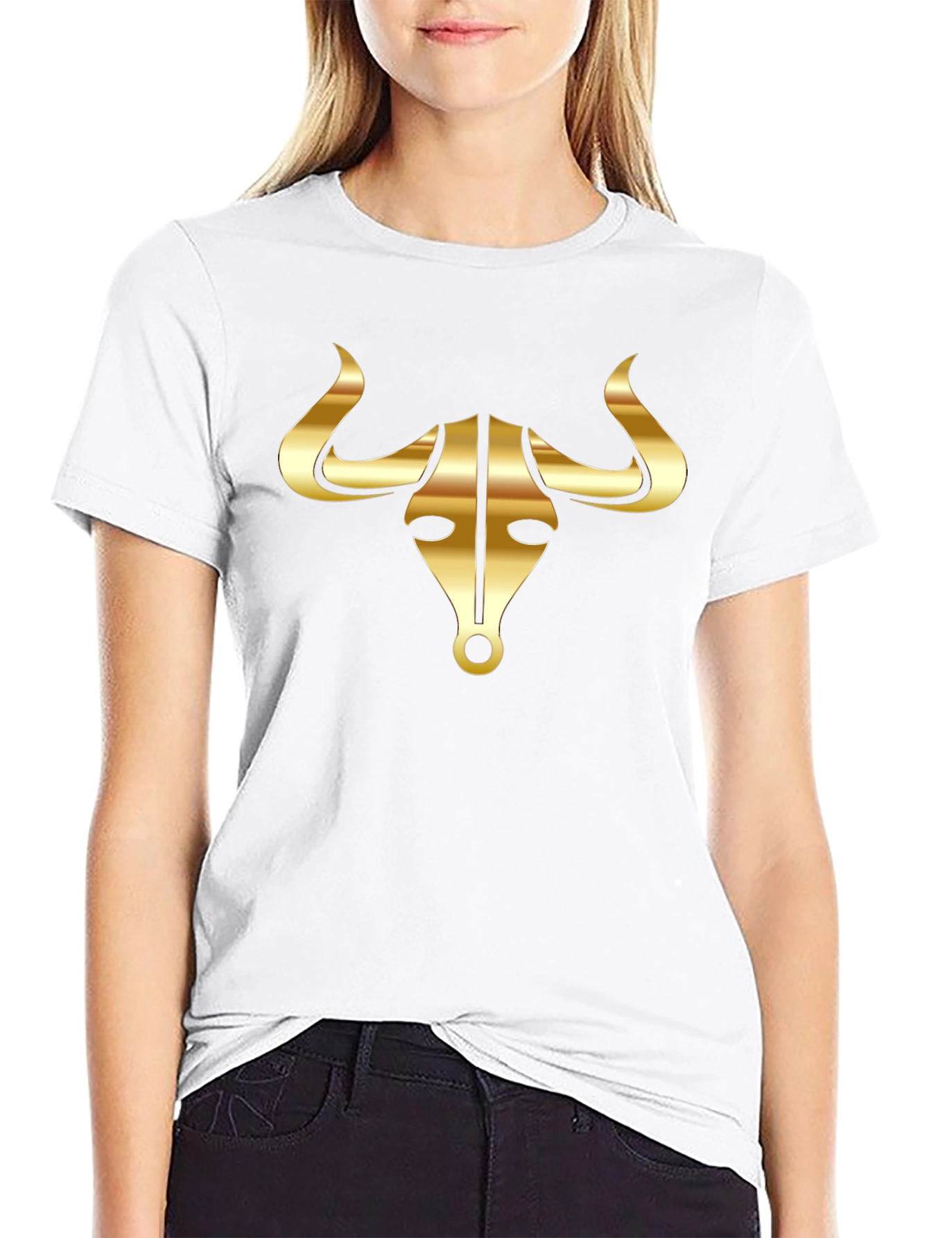 Gold Bull Graphic Black T-Shirt