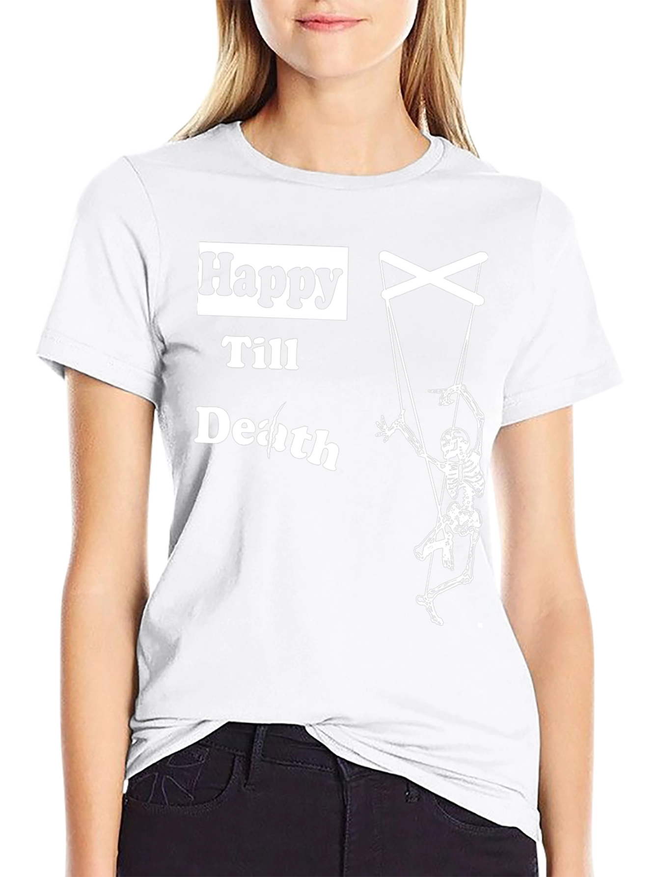 Happy Till Death Skeleton Puppet T-Shirt
