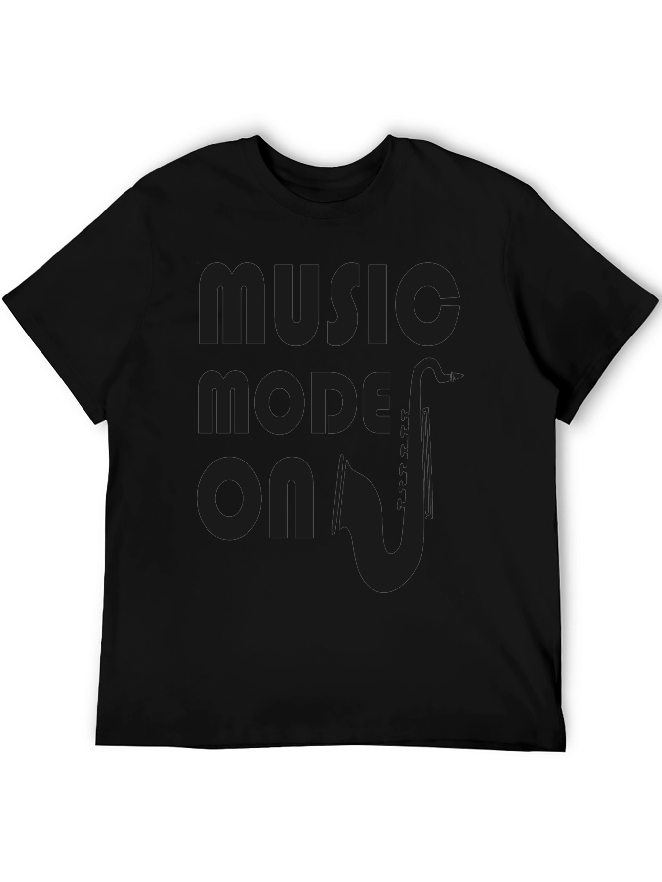 Music Mode On T-Shirt - Saxophone Design