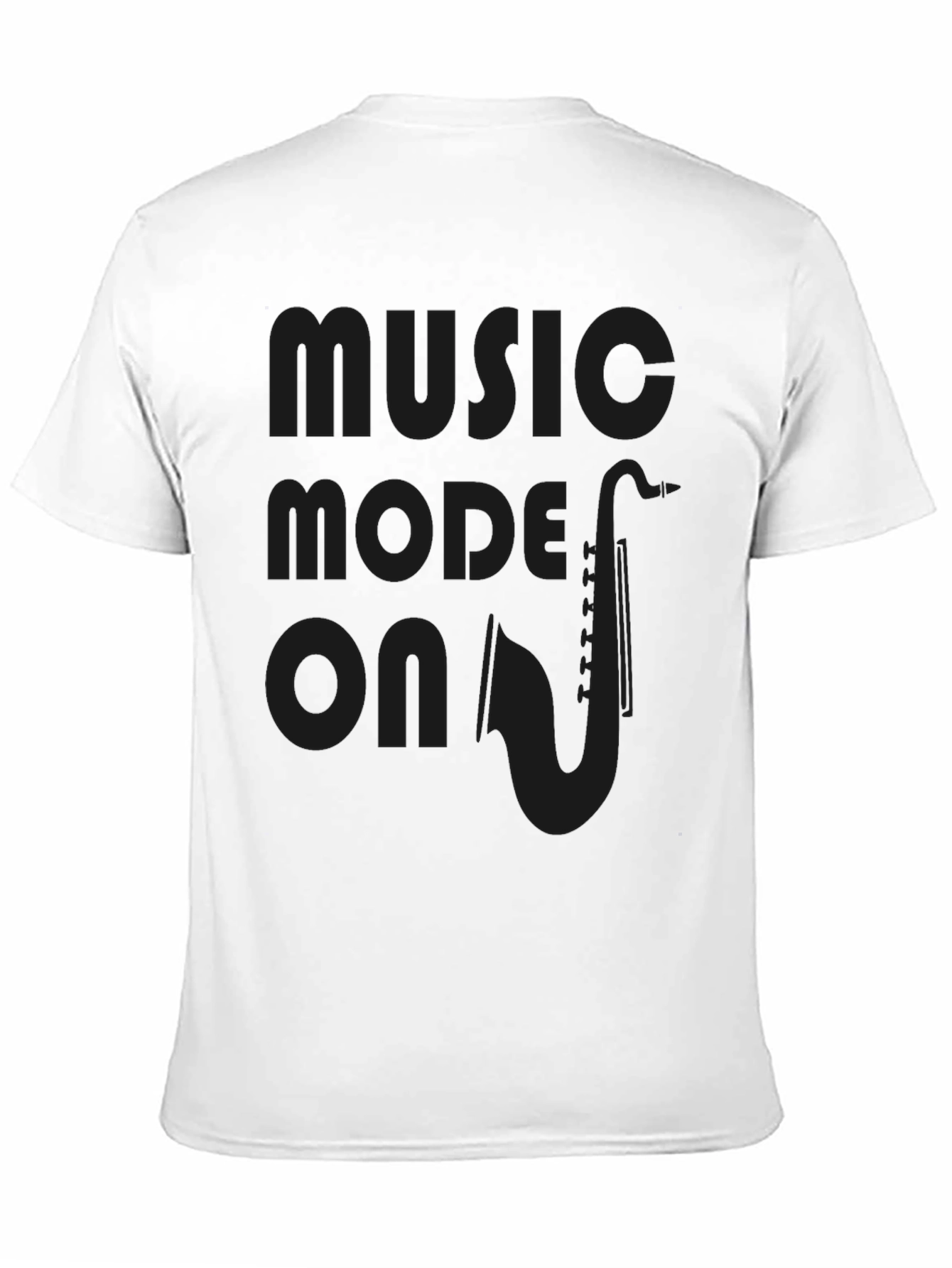 Music Mode On T-Shirt - Saxophone Design
