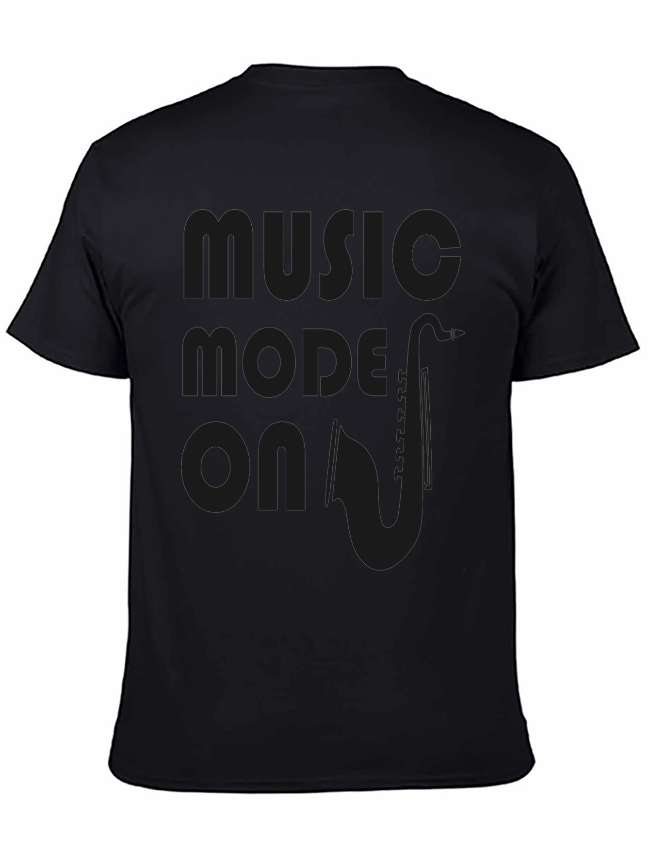 Music Mode On T-Shirt - Saxophone Design