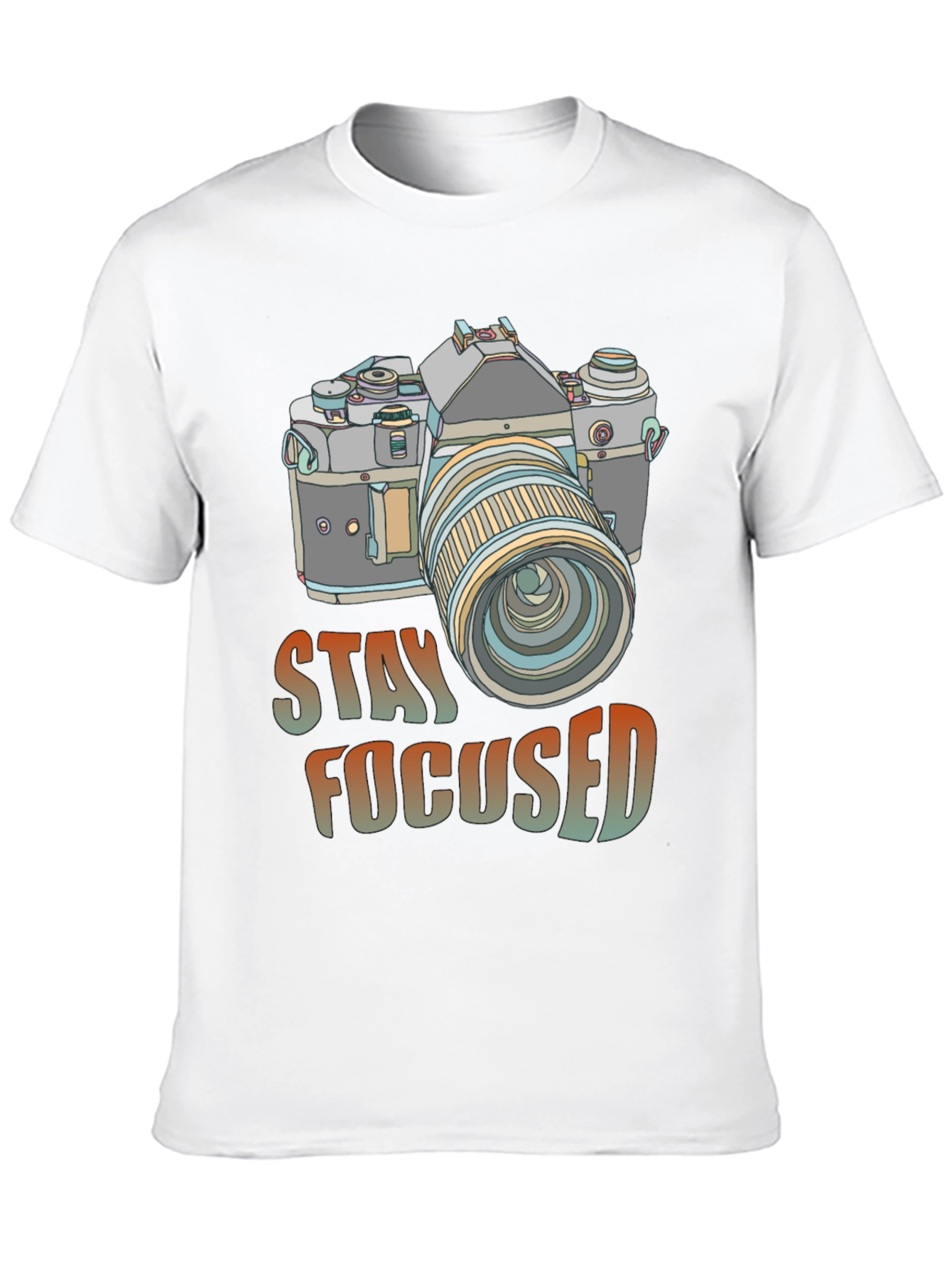 Stay Focused Camera Graphic Tee - Black