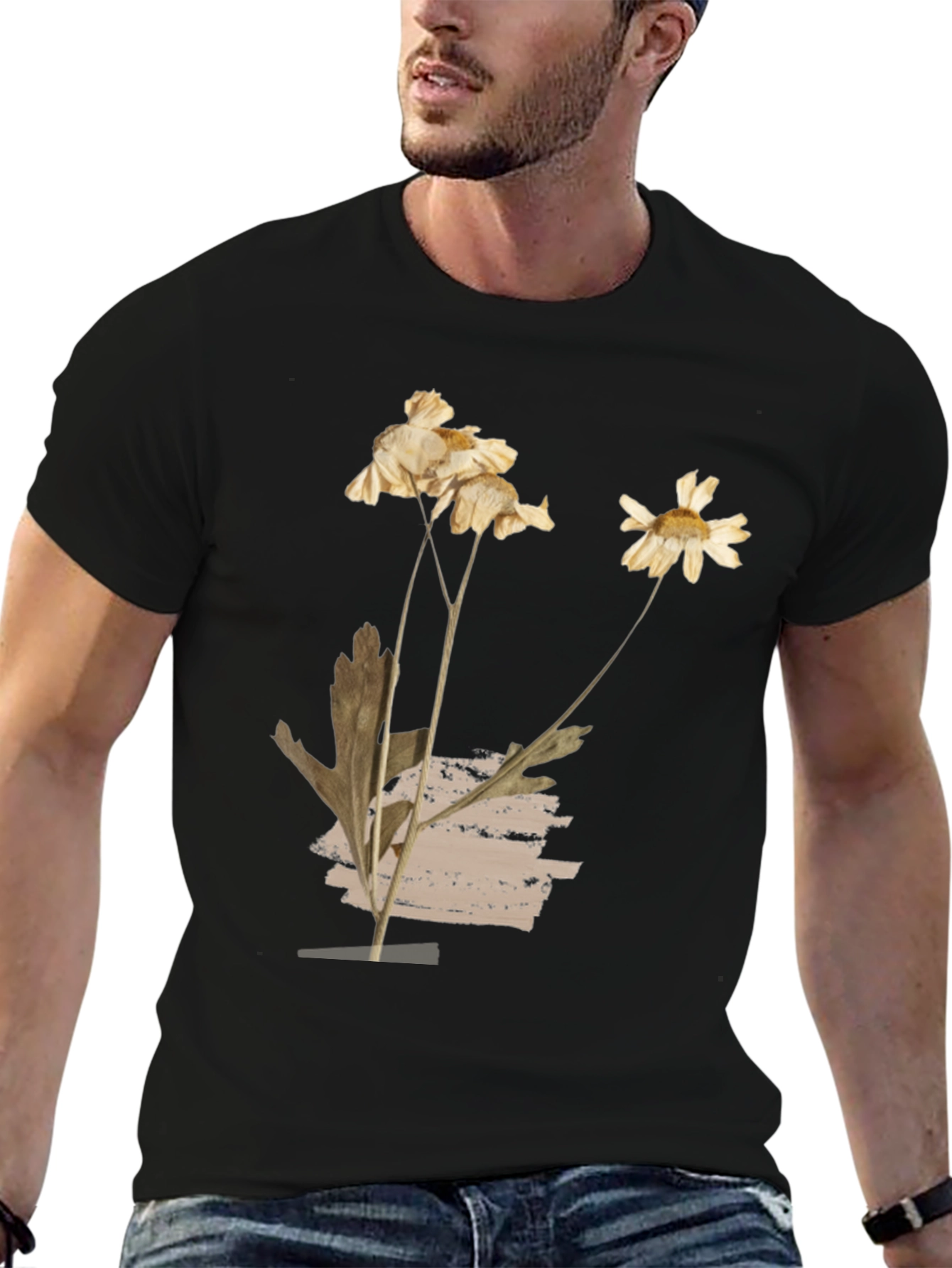 Floral Botanical Print Crew Neck T-Shirt