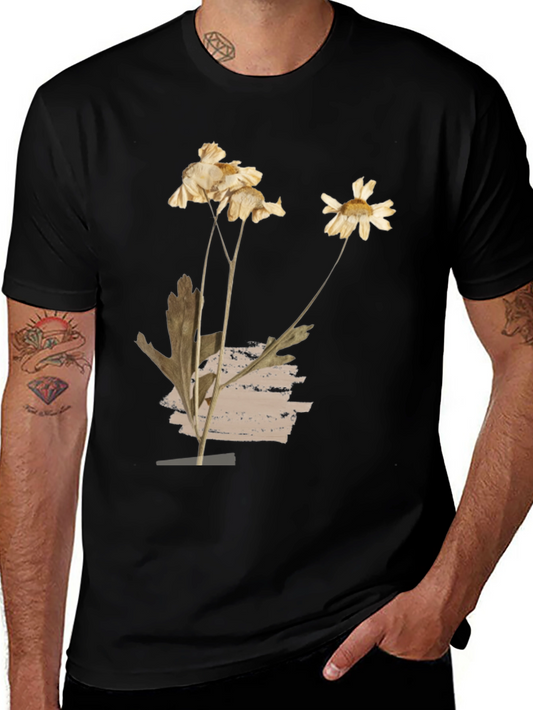Floral Botanical Print Crew Neck T-Shirt