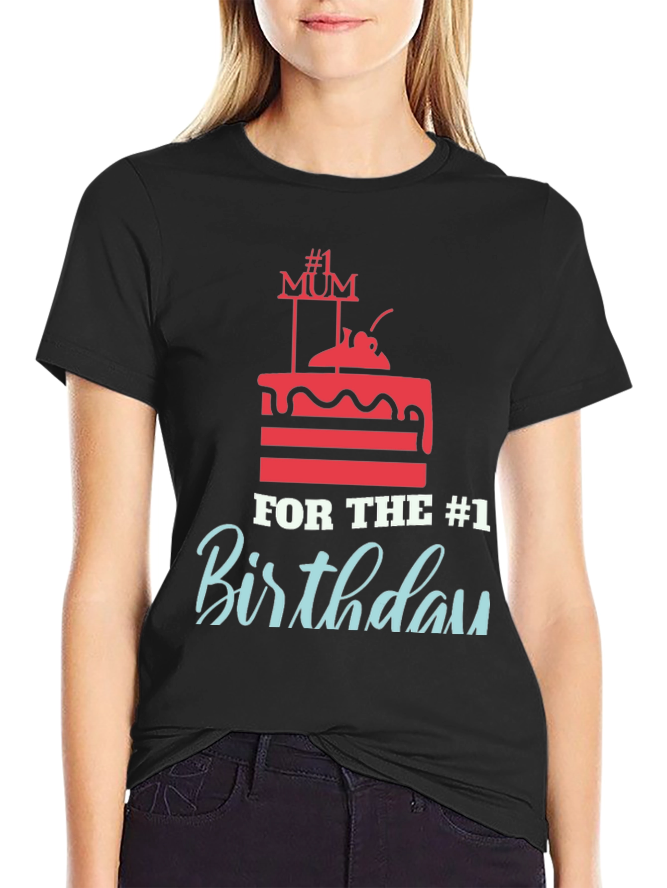 #1 Mum Birthday Cake T-Shirt - Perfect Gift!