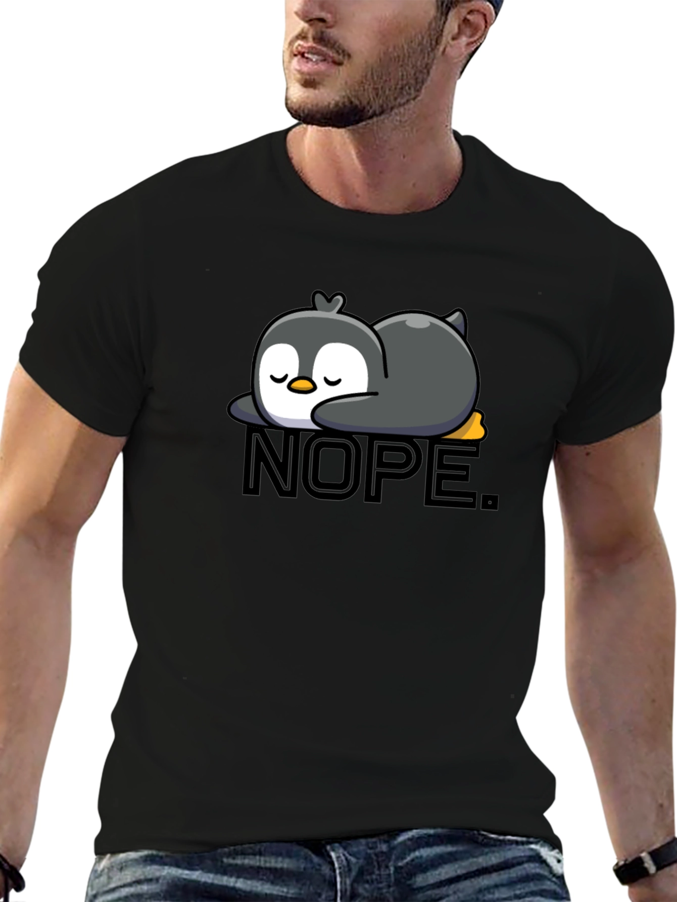 Nope Penguin T-Shirt - Relaxed Fit