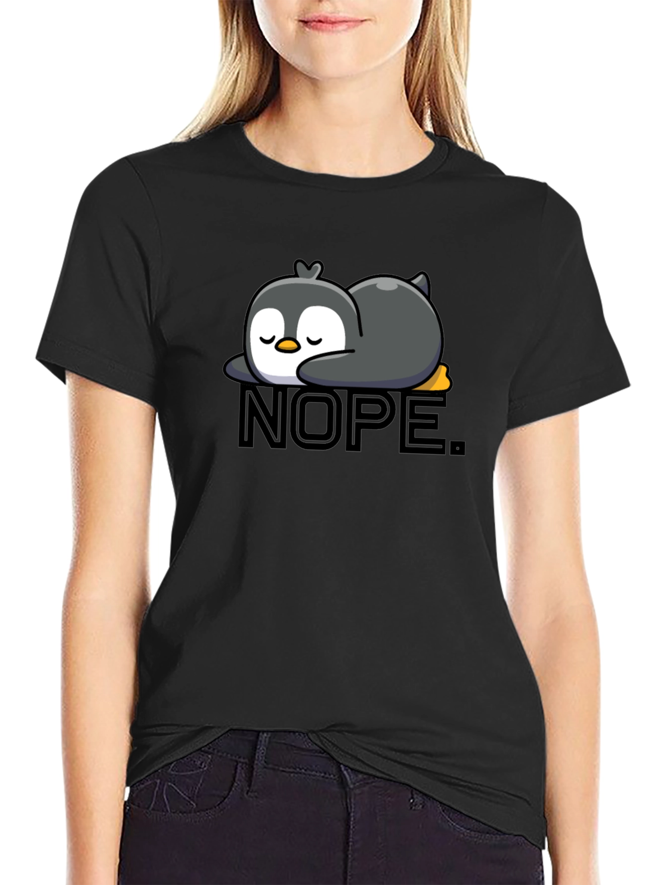 Nope Penguin T-Shirt - Relaxed Fit