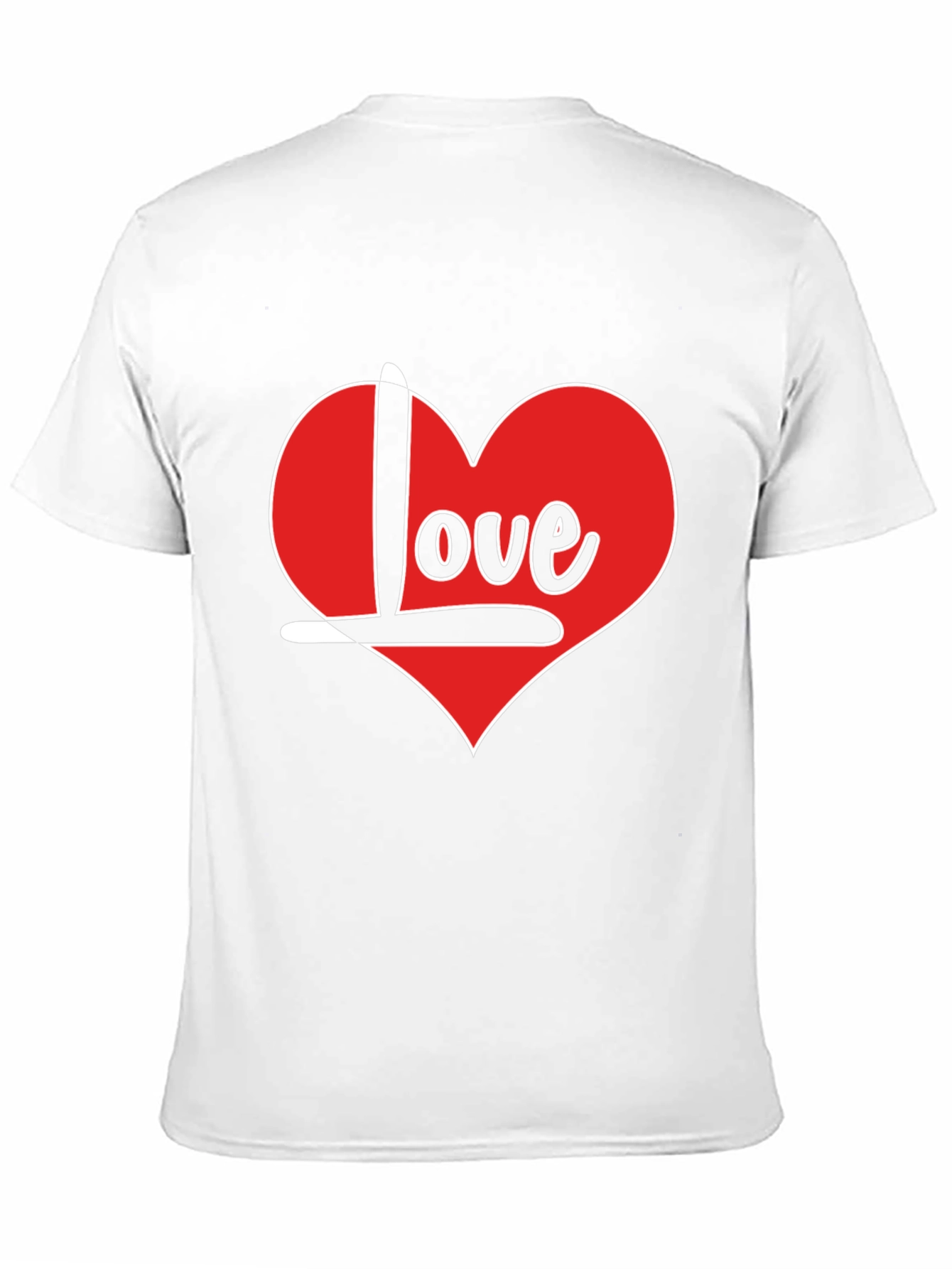 Love Heart T-Shirt - Black Crew Neck Tee