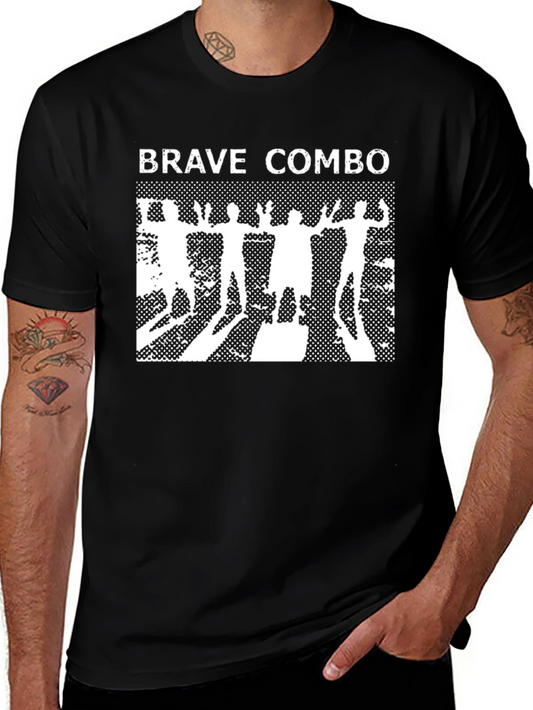 Brave Combo Graphic Tee - Black Cotton T-Shirt
