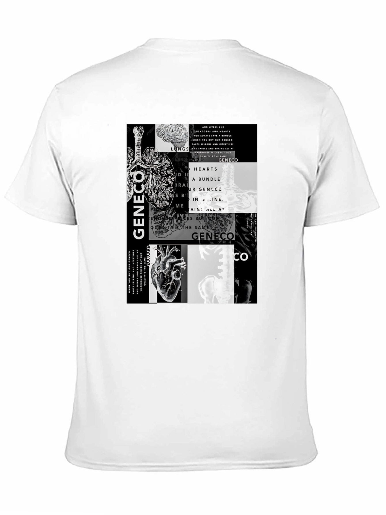 Anatomy T-Shirt - Lungs Brain & Hearts Graphic Tee