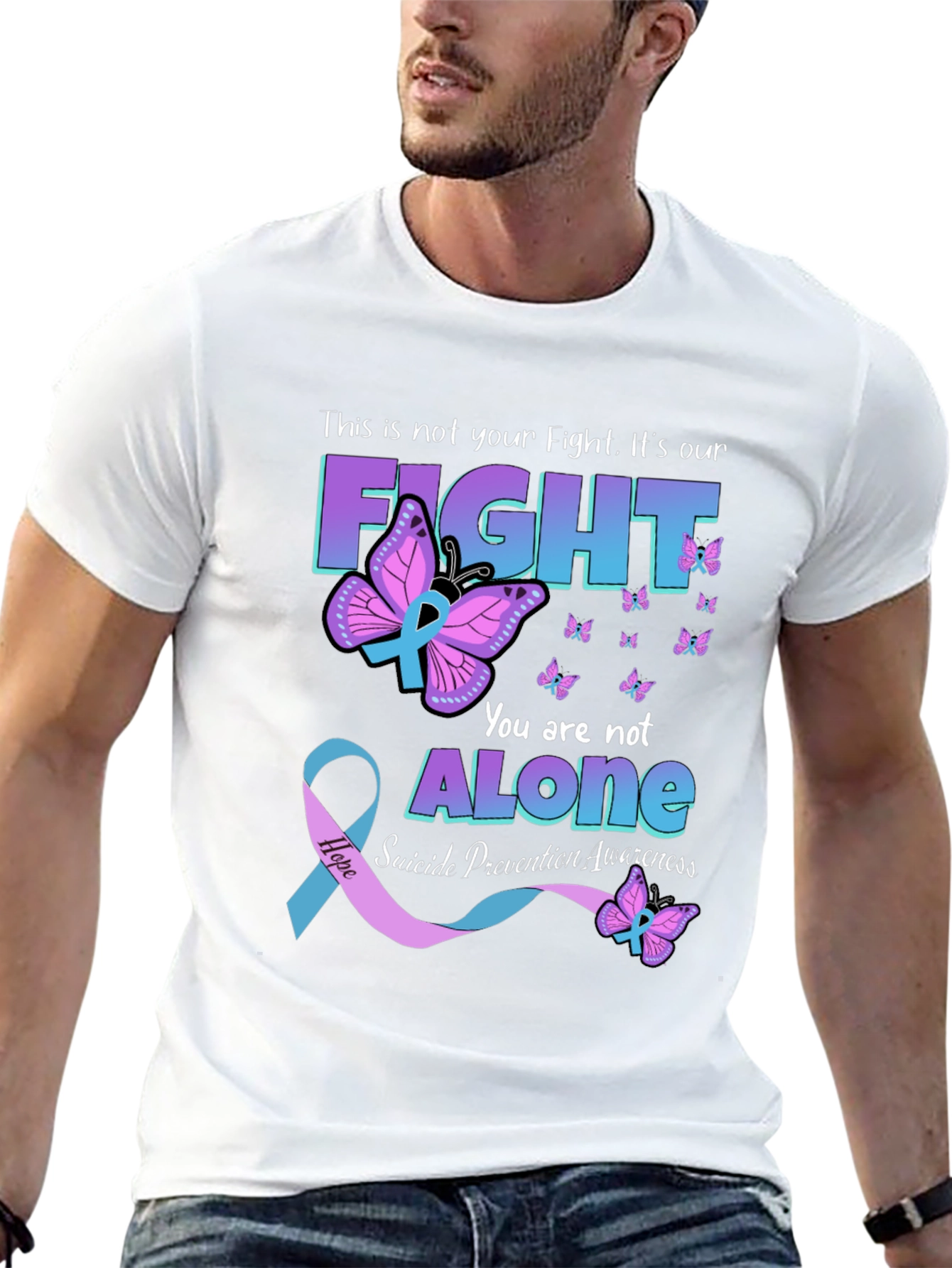 Suicide Prevention Awareness T-Shirt - You Are Not Alone