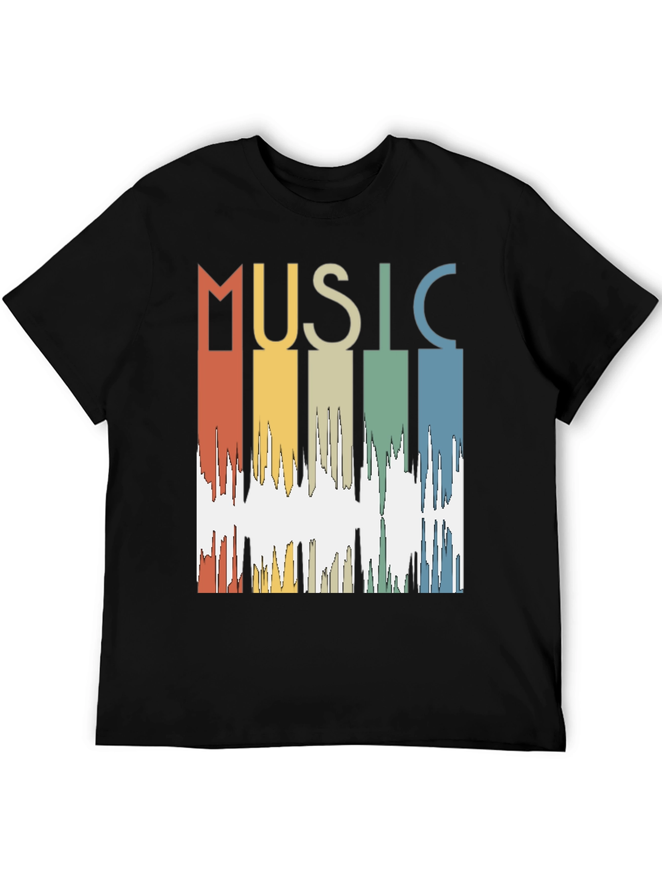Retro Music Waveform Graphic Tee