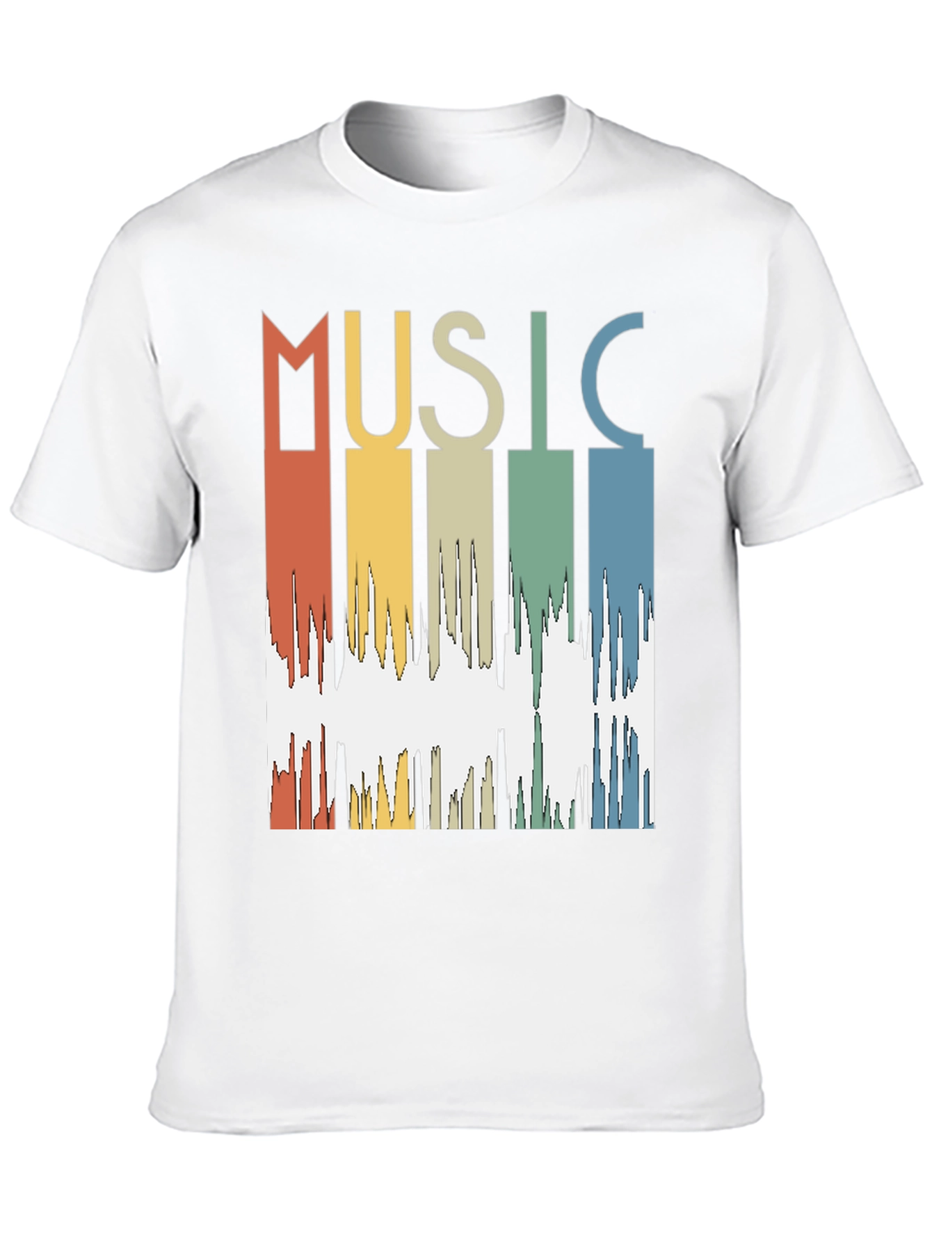 Retro Music Waveform Graphic Tee