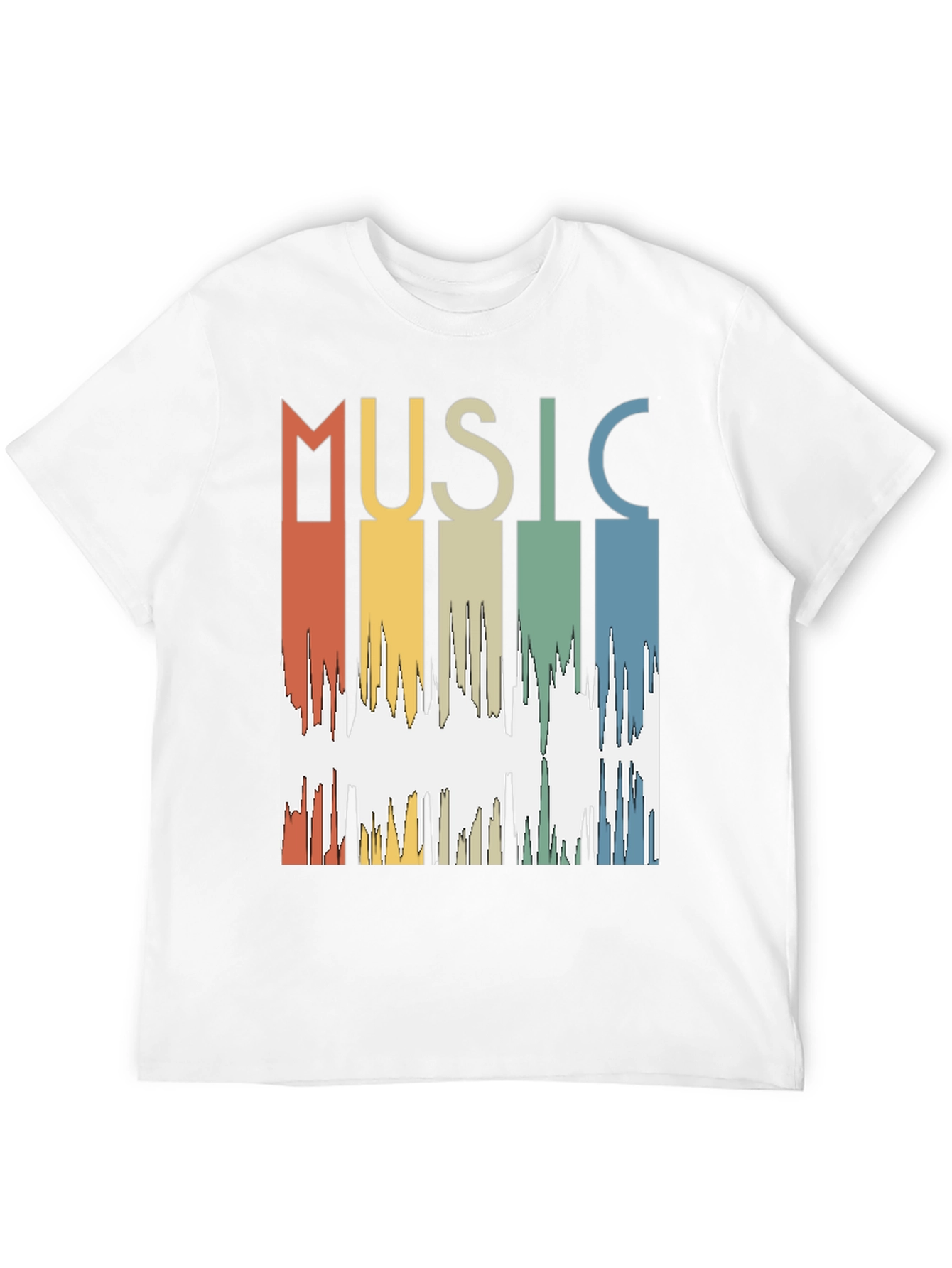Retro Music Waveform Graphic Tee