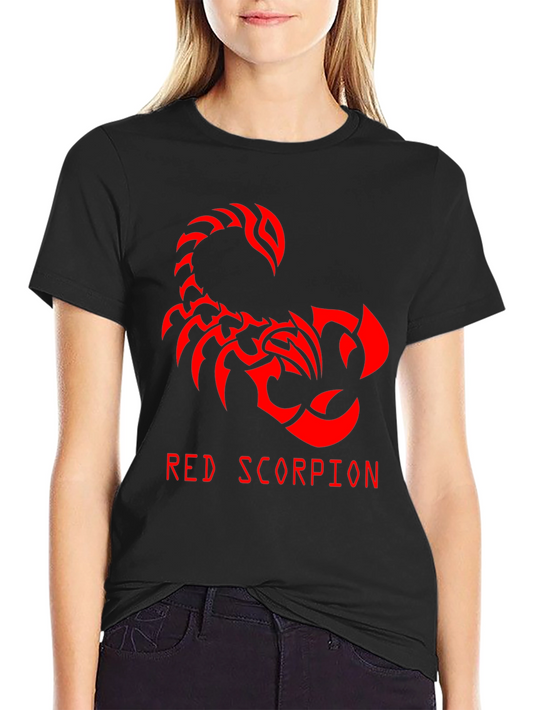 Red Scorpion Graphic T-Shirt - Bold Black Tee