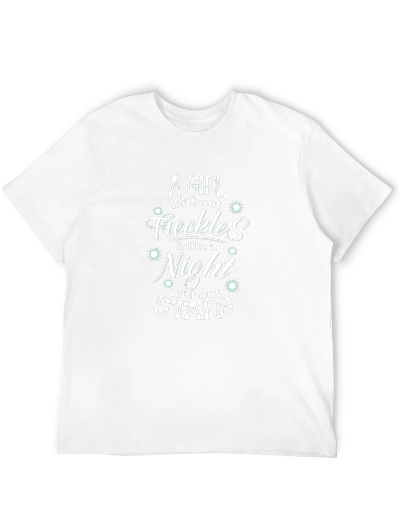 Freckles Night Stars Graphic Tee - Trendy Black T-Shirt