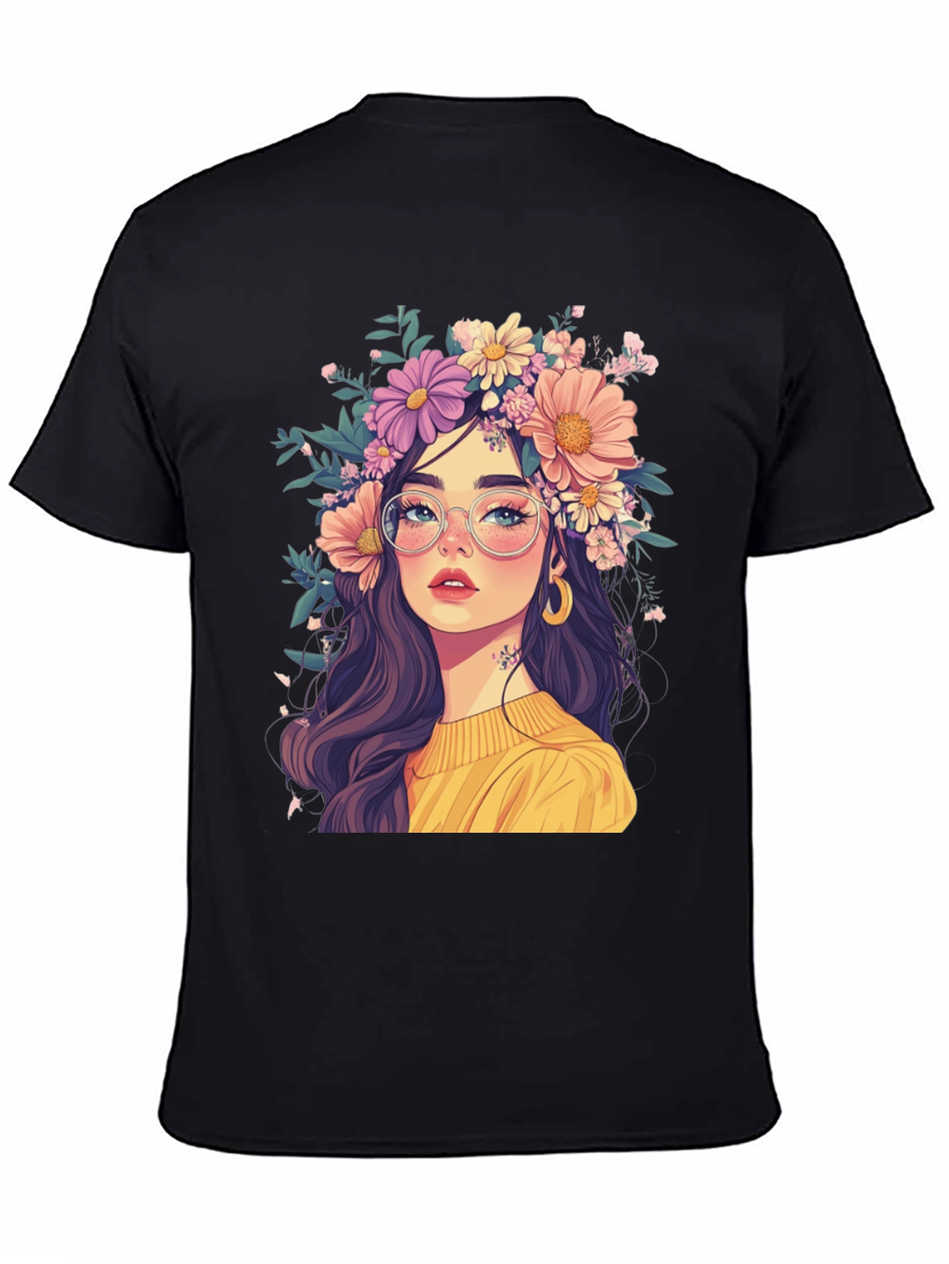 Floral Crown Graphic Tee - Stylish & Unique