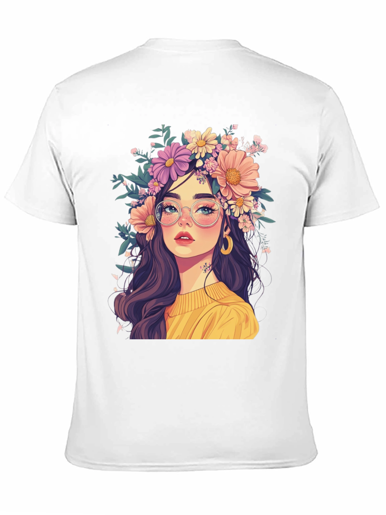 Floral Crown Graphic Tee - Stylish & Unique