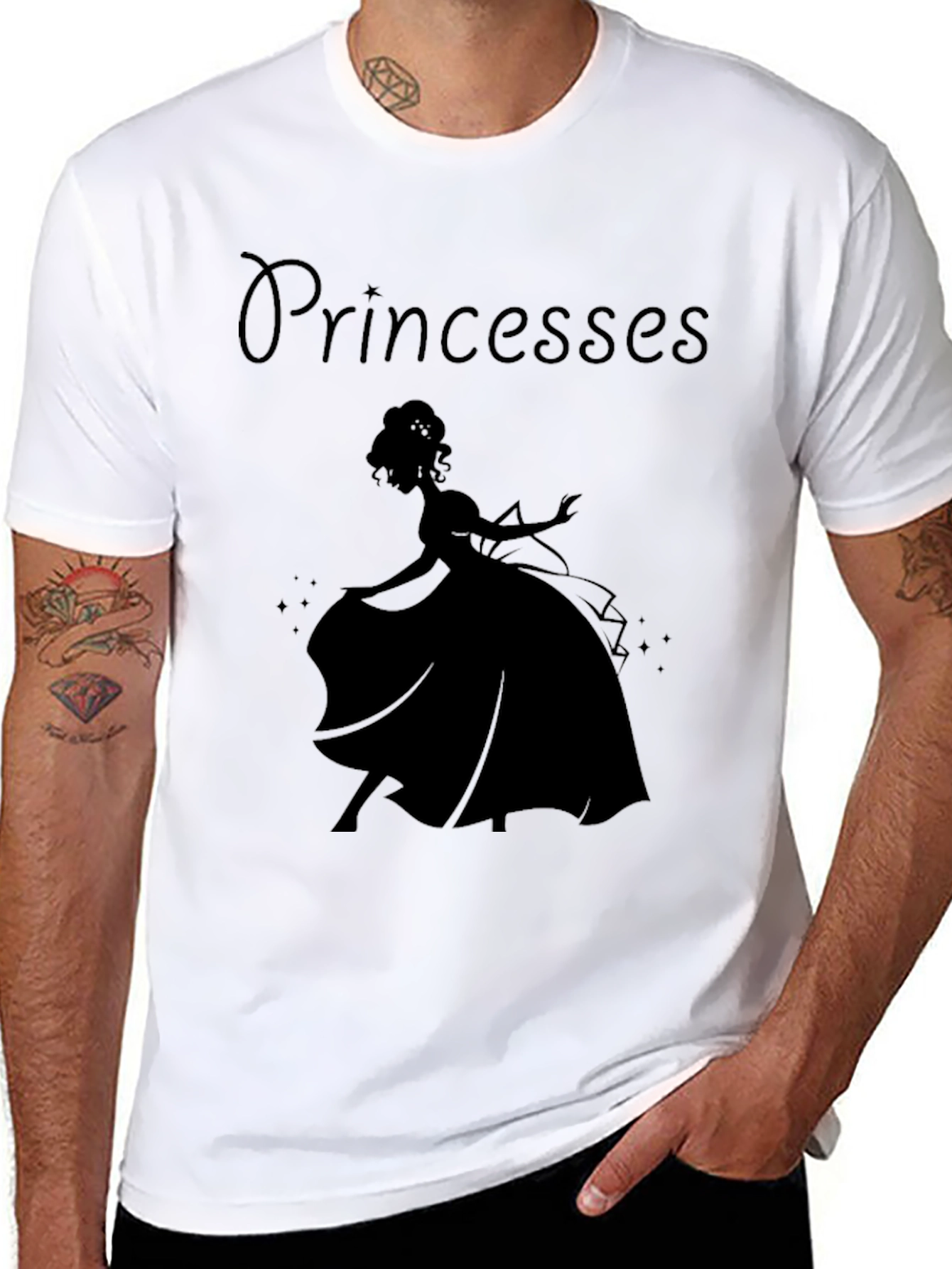 Princess Silhouette Black T-Shirt
