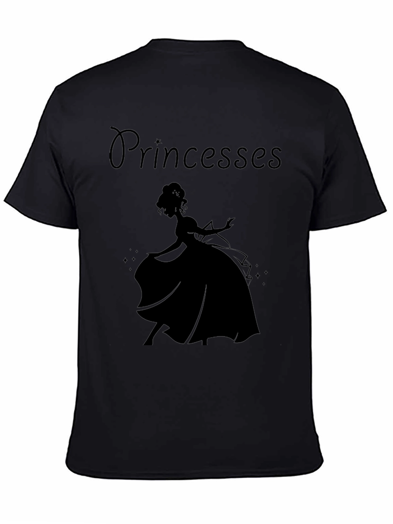 Princess Silhouette Black T-Shirt