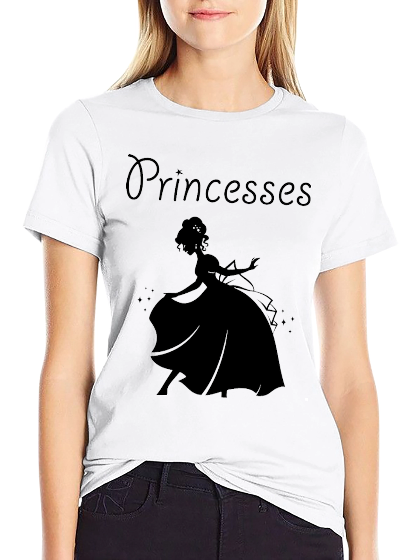 Princess Silhouette Black T-Shirt