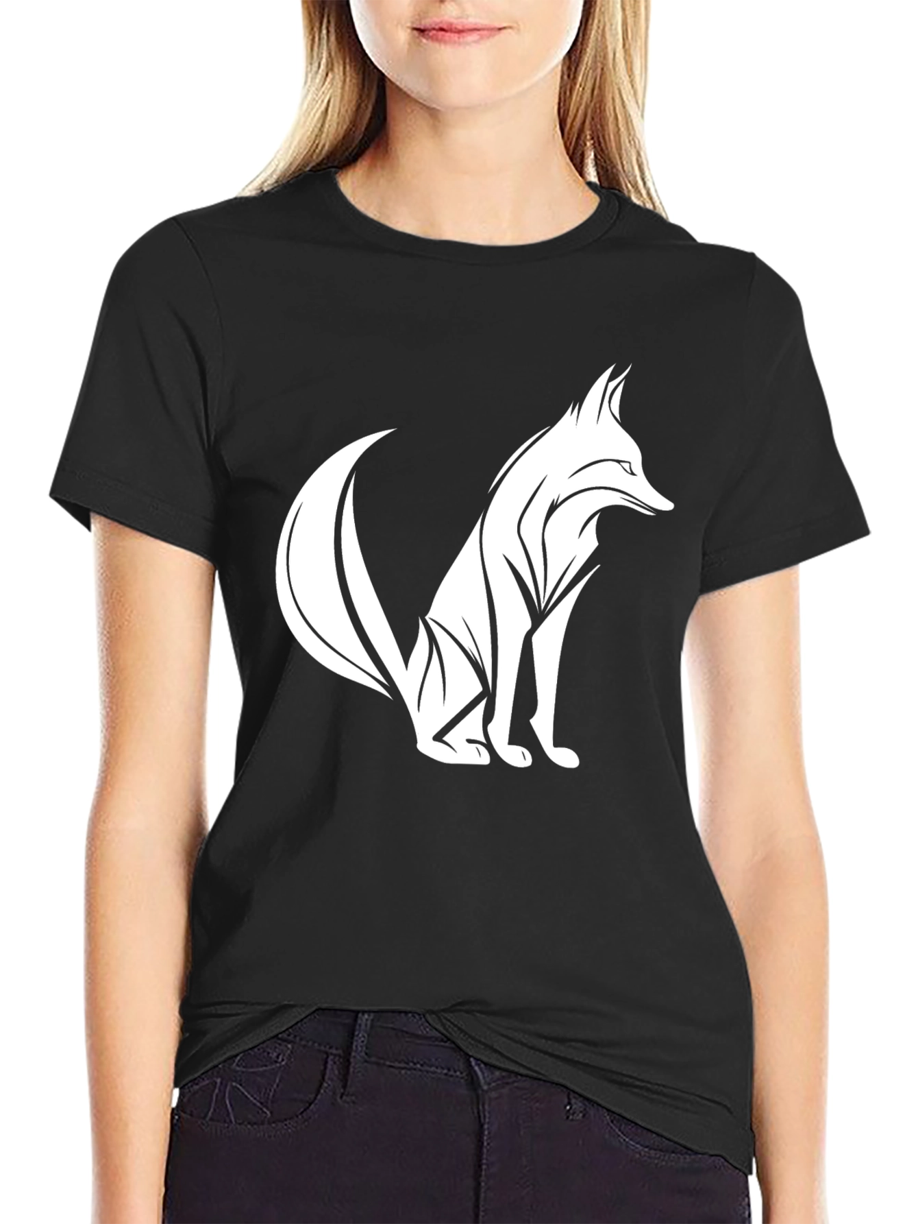 Fox Graphic Tee - Stylish Mens Black T-Shirt