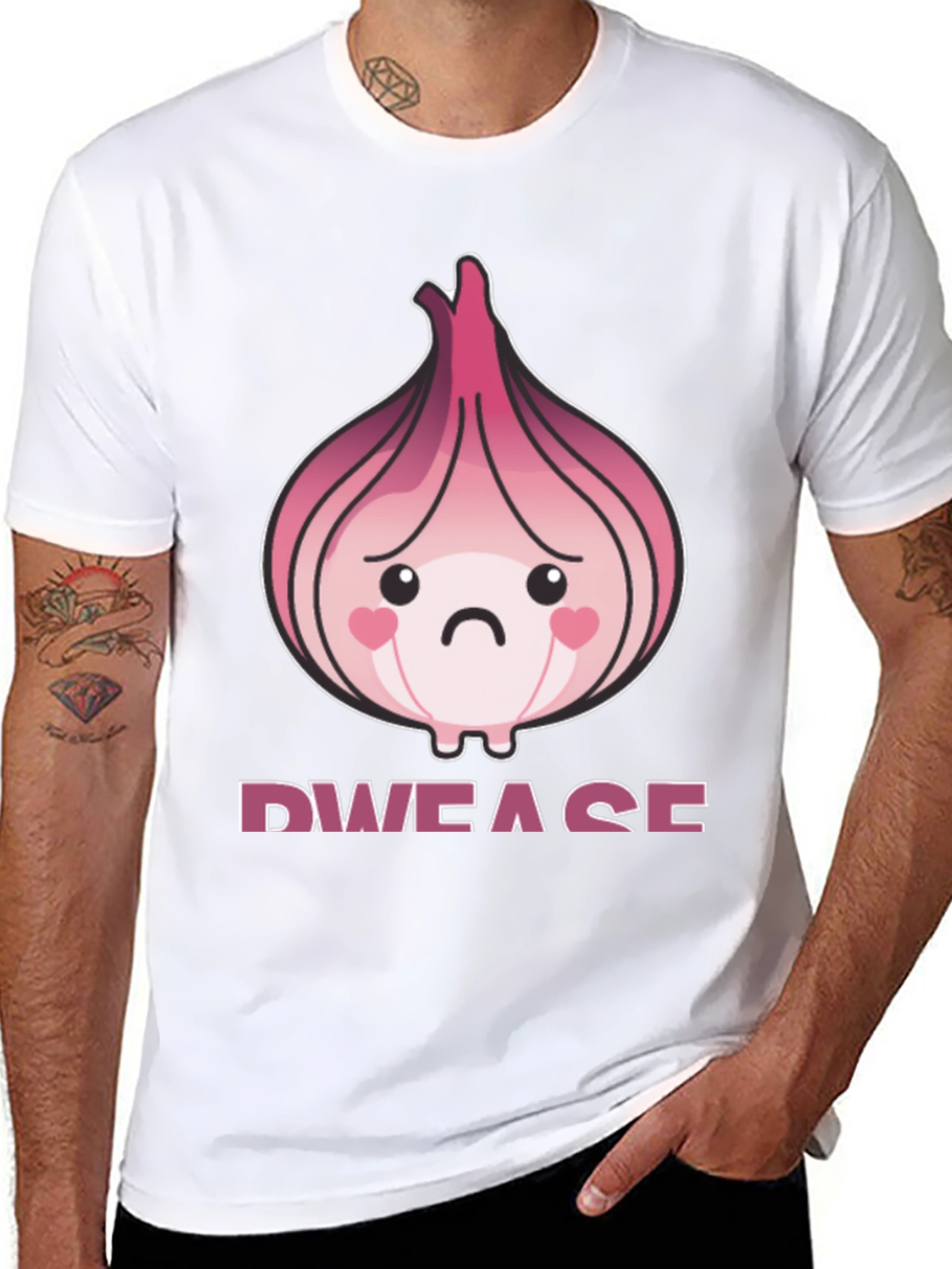 Sad Onion Graphic T-Shirt - Unique Foodie Tee