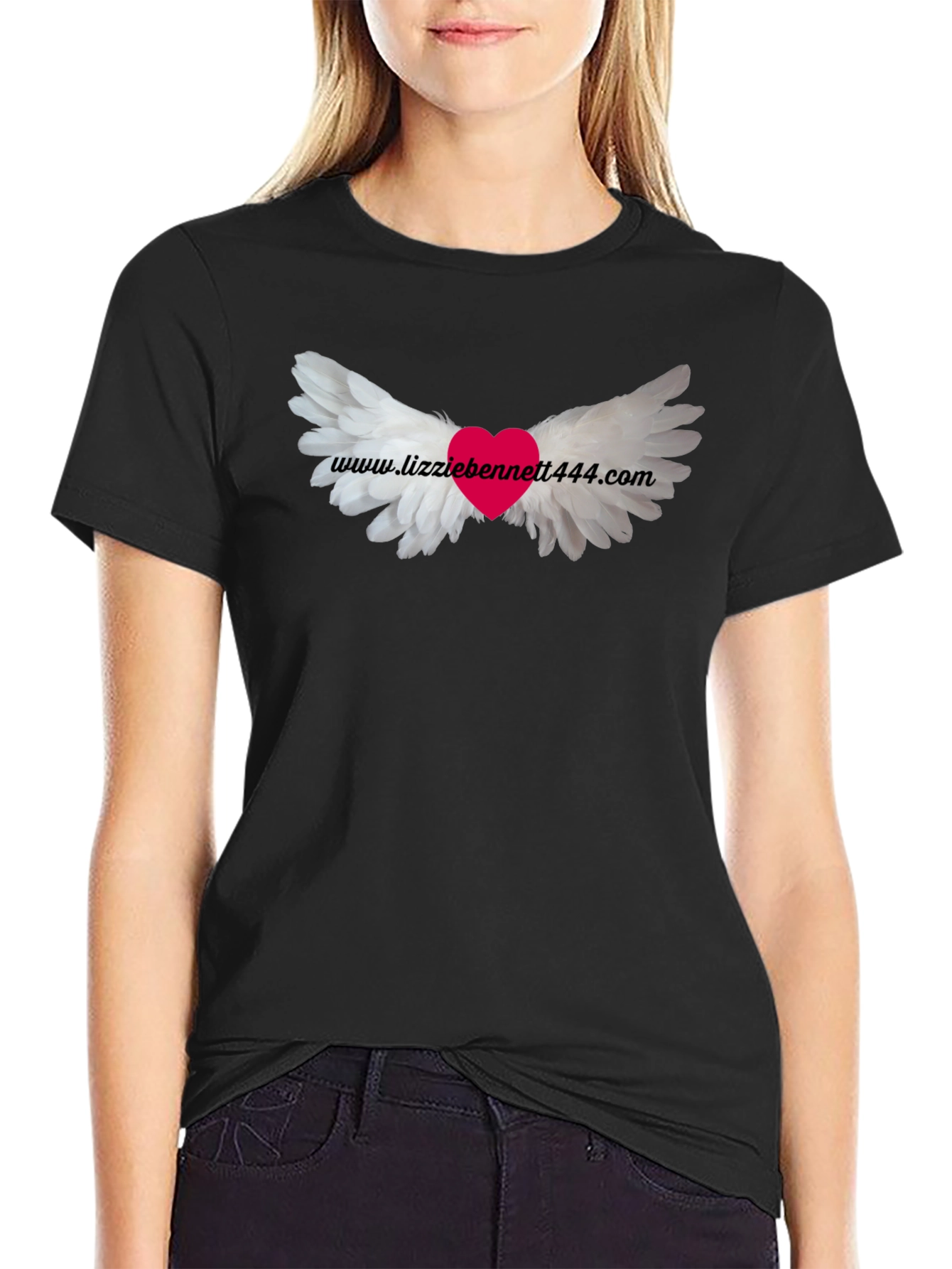 Winged Heart Tee - Black Graphic T-Shirt