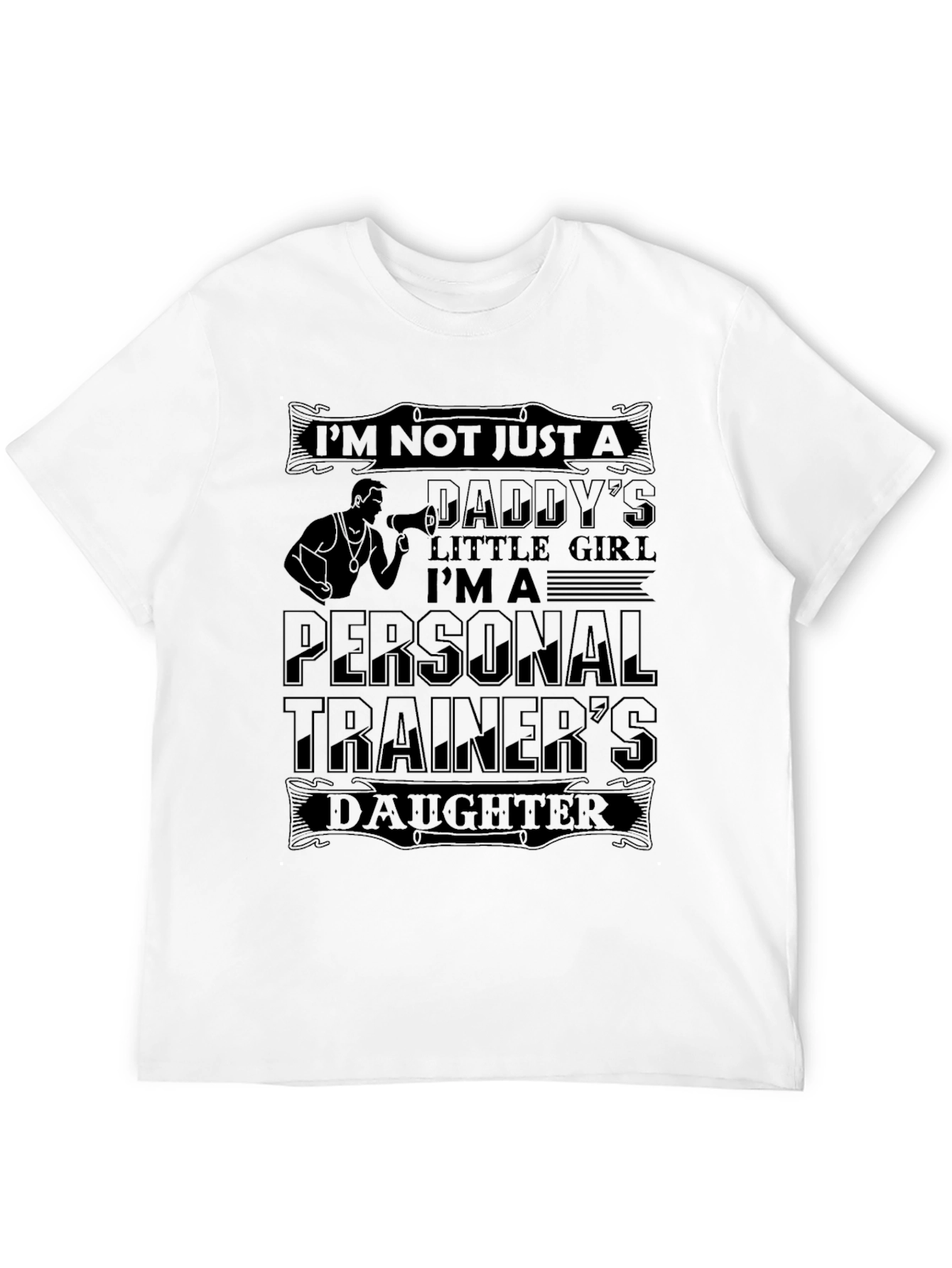 Personal Trainers Daughter Black Graphic Tee